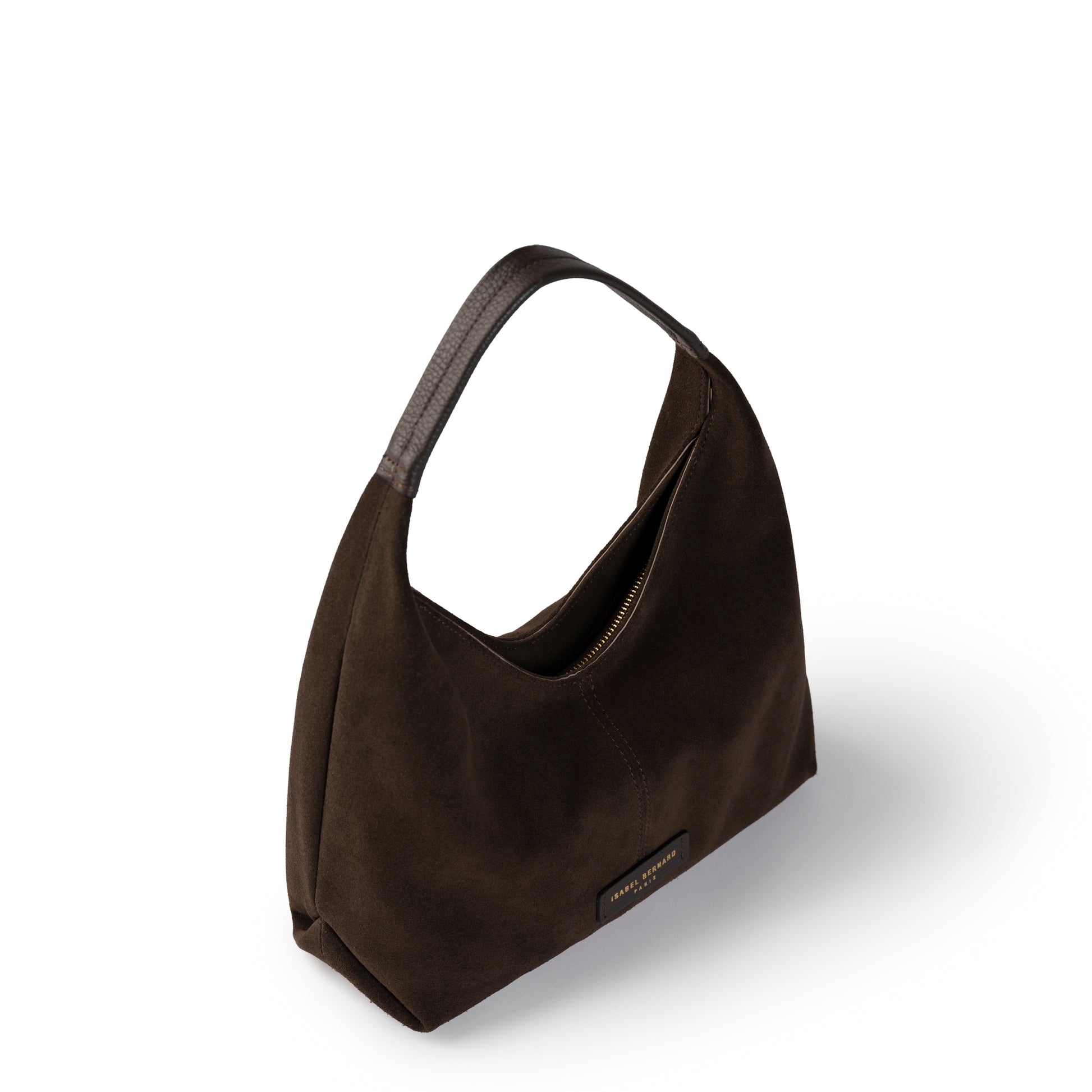 Honoré Grace mini dark brown suede handbag - - Isabel Bernard