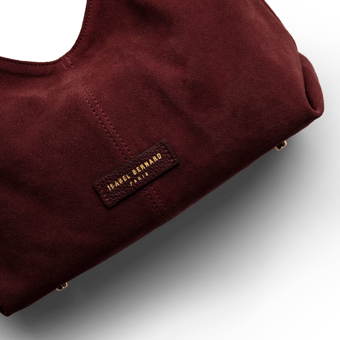 Honoré Grace mini dark bordeaux suede handbag - - Isabel Bernard