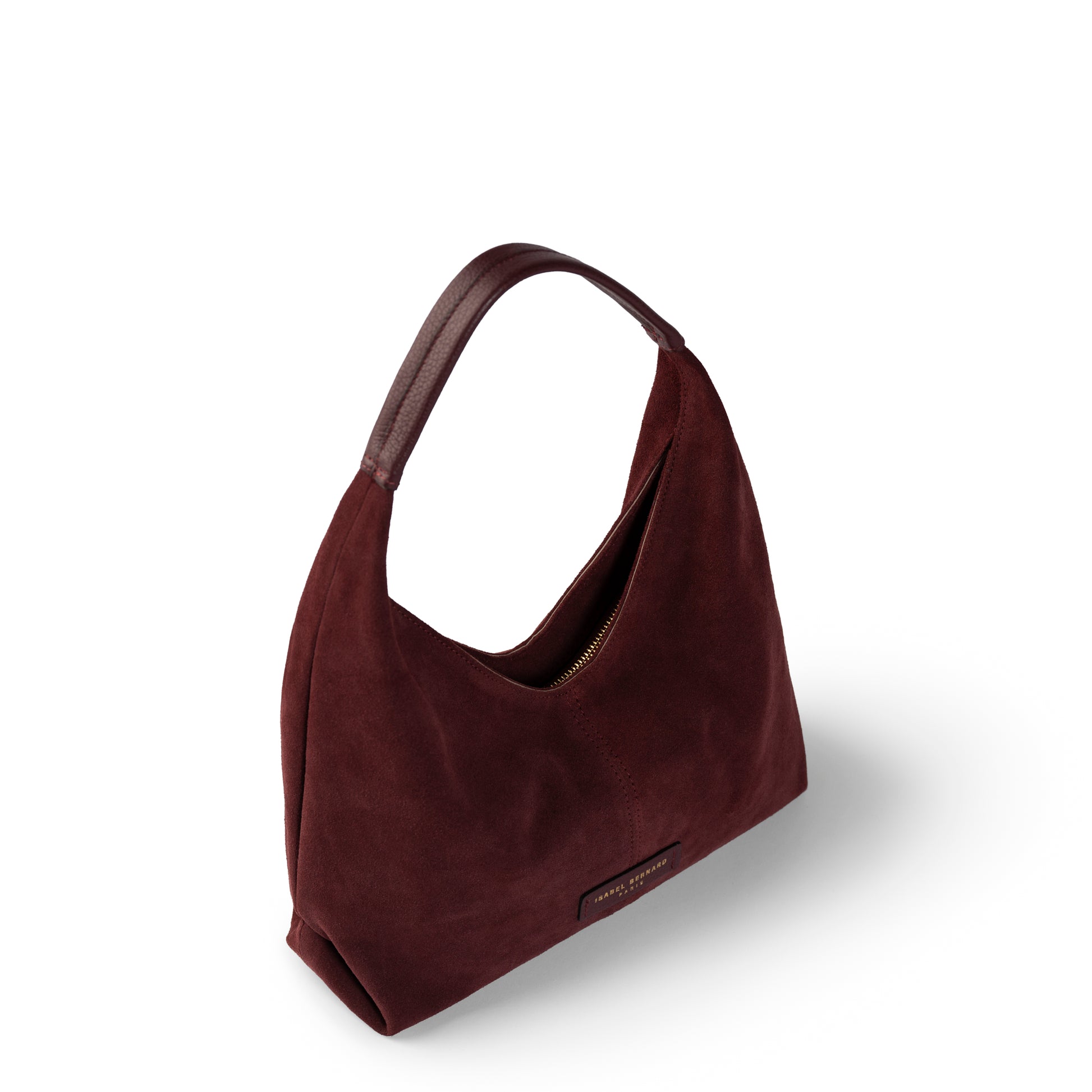 Honoré Grace mini dark bordeaux suede handbag - - Isabel Bernard