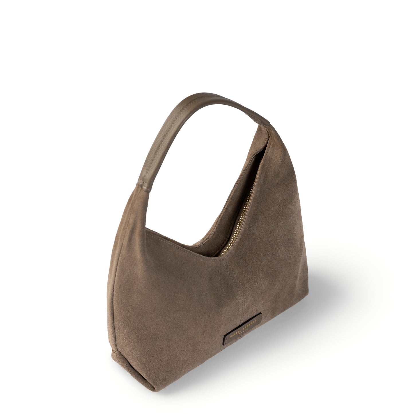 Honoré Grace mini taupe suede handbag - - Isabel Bernard