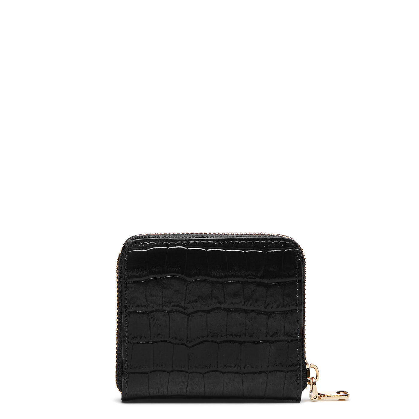 Cadeau d'Isabel croco black calfskin leather handbag and zipper wallet gift set - - Isabel Bernard