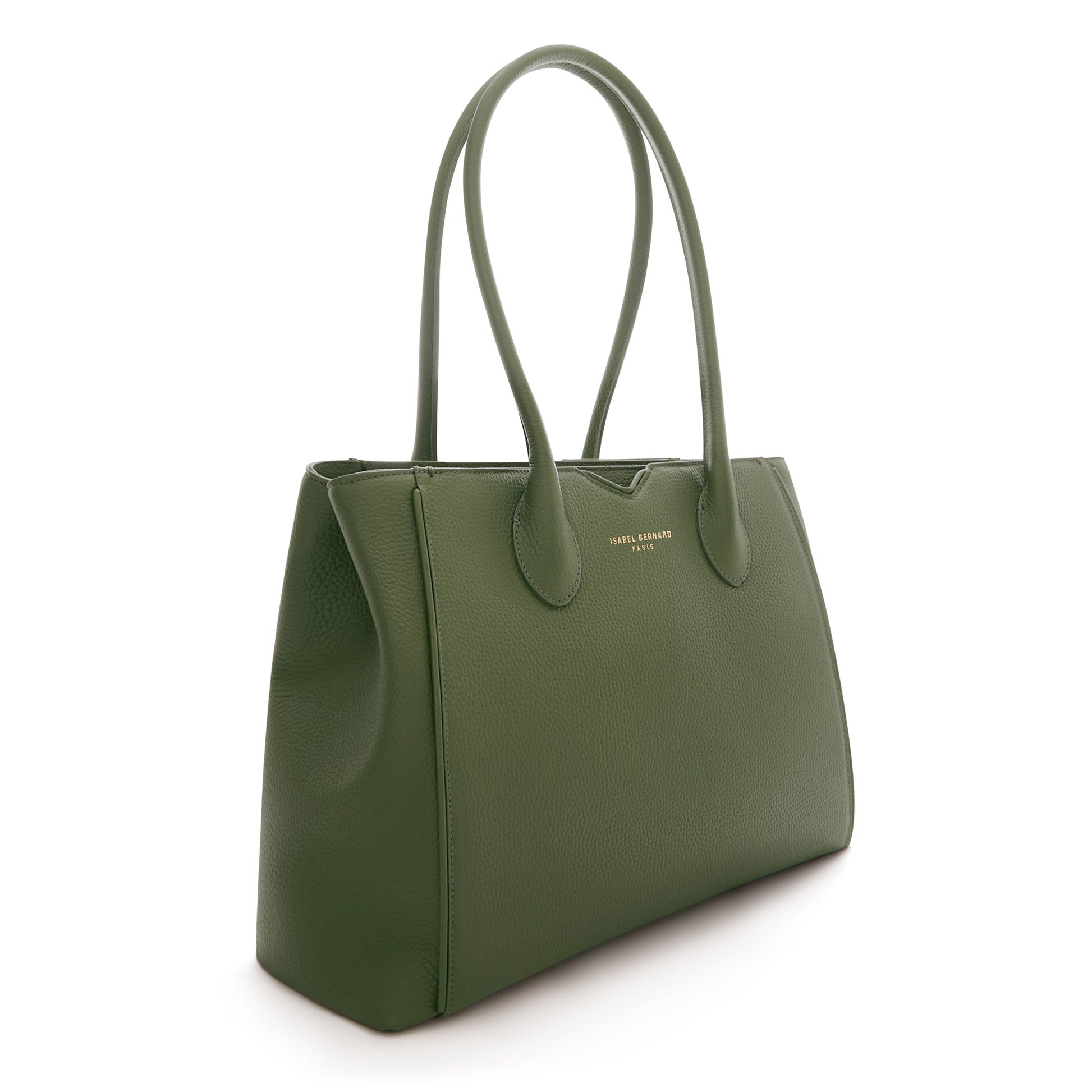 Cadeau d'Isabel green calfskin leather handbag and zipper wallet gift set - - Isabel Bernard