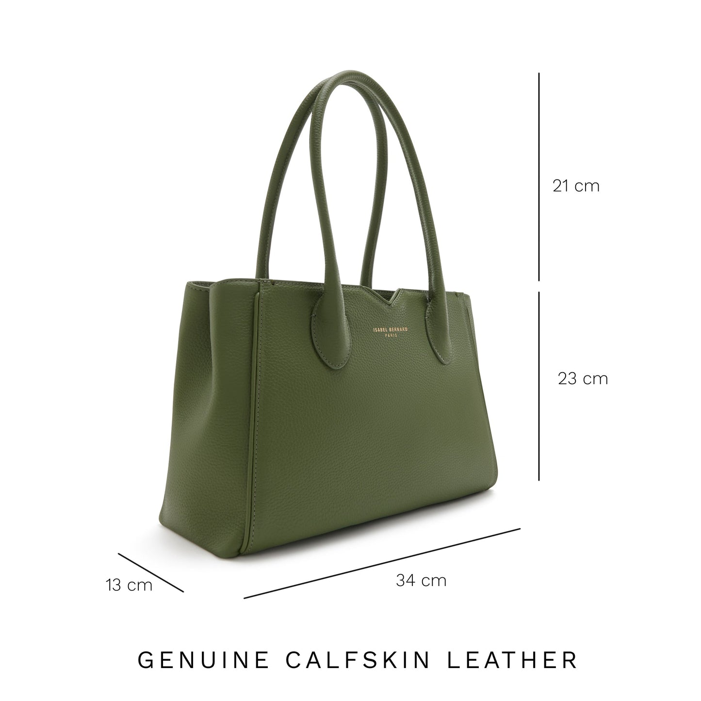 Cadeau d'Isabel green calfskin leather handbag and zipper wallet gift set - - Isabel Bernard