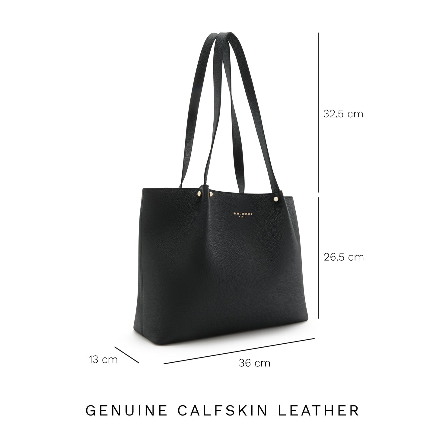 Cadeau d'Isabel black calfskin leather shopper and zipper wallet gift set - - Isabel Bernard