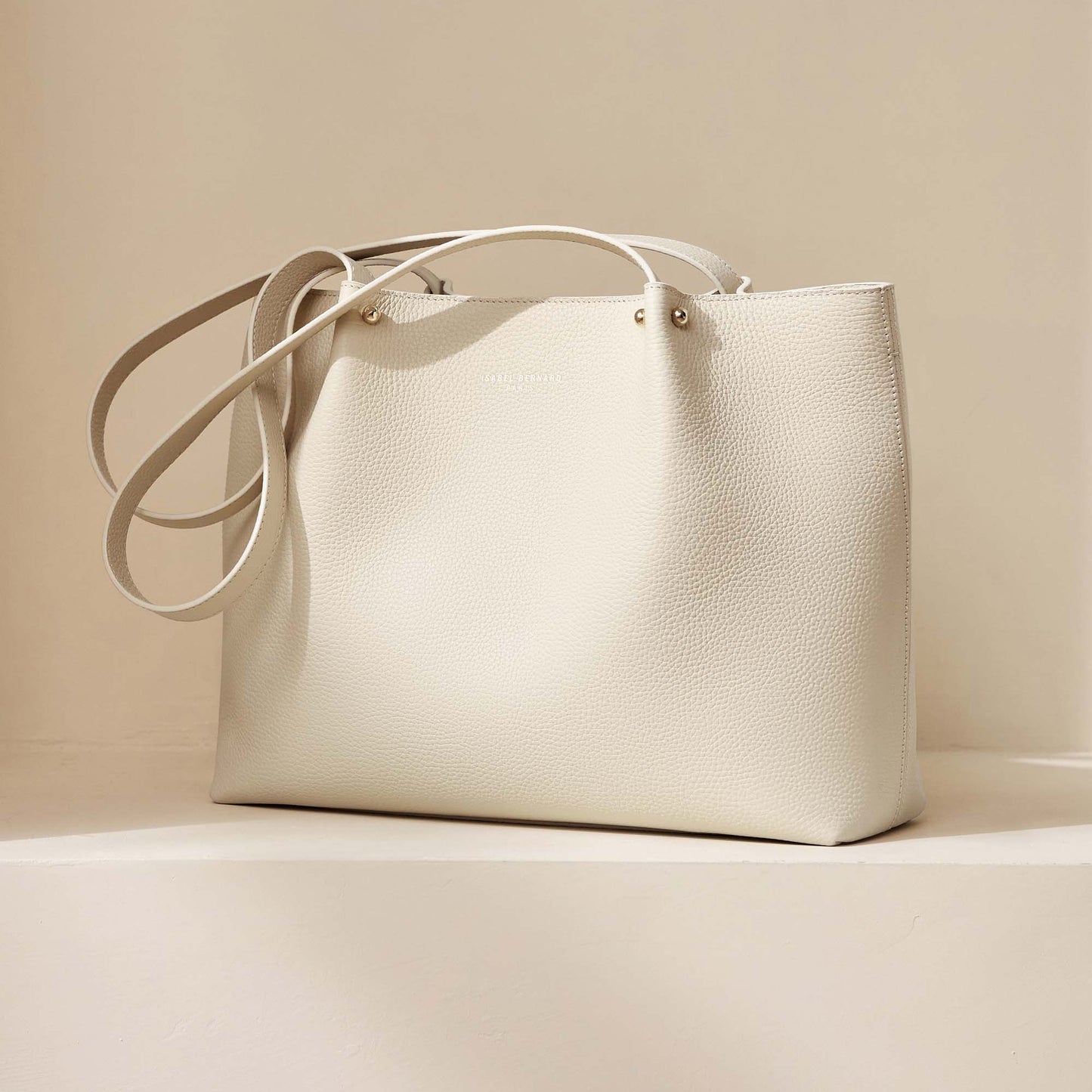 Honoré Nata cream leather shopper calfskin leather -  - Isabel Bernard