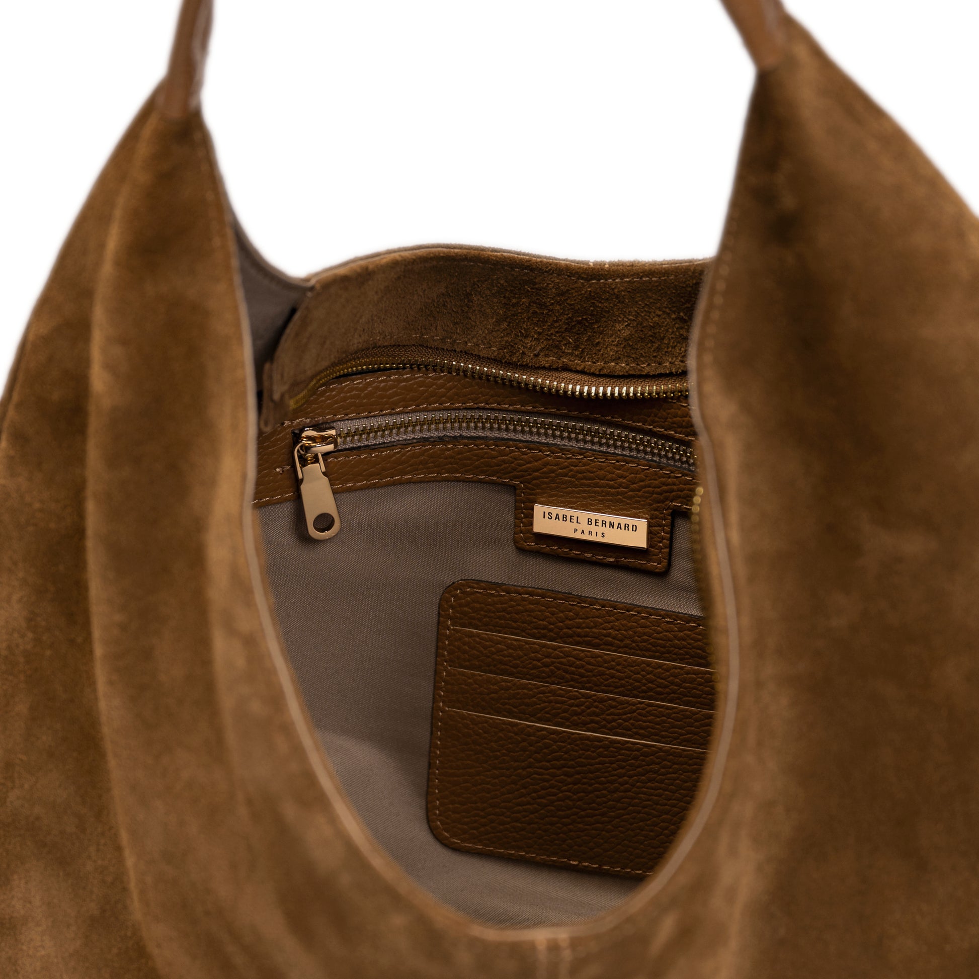 Honoré Grace brown suede shoulder bag - - Isabel Bernard