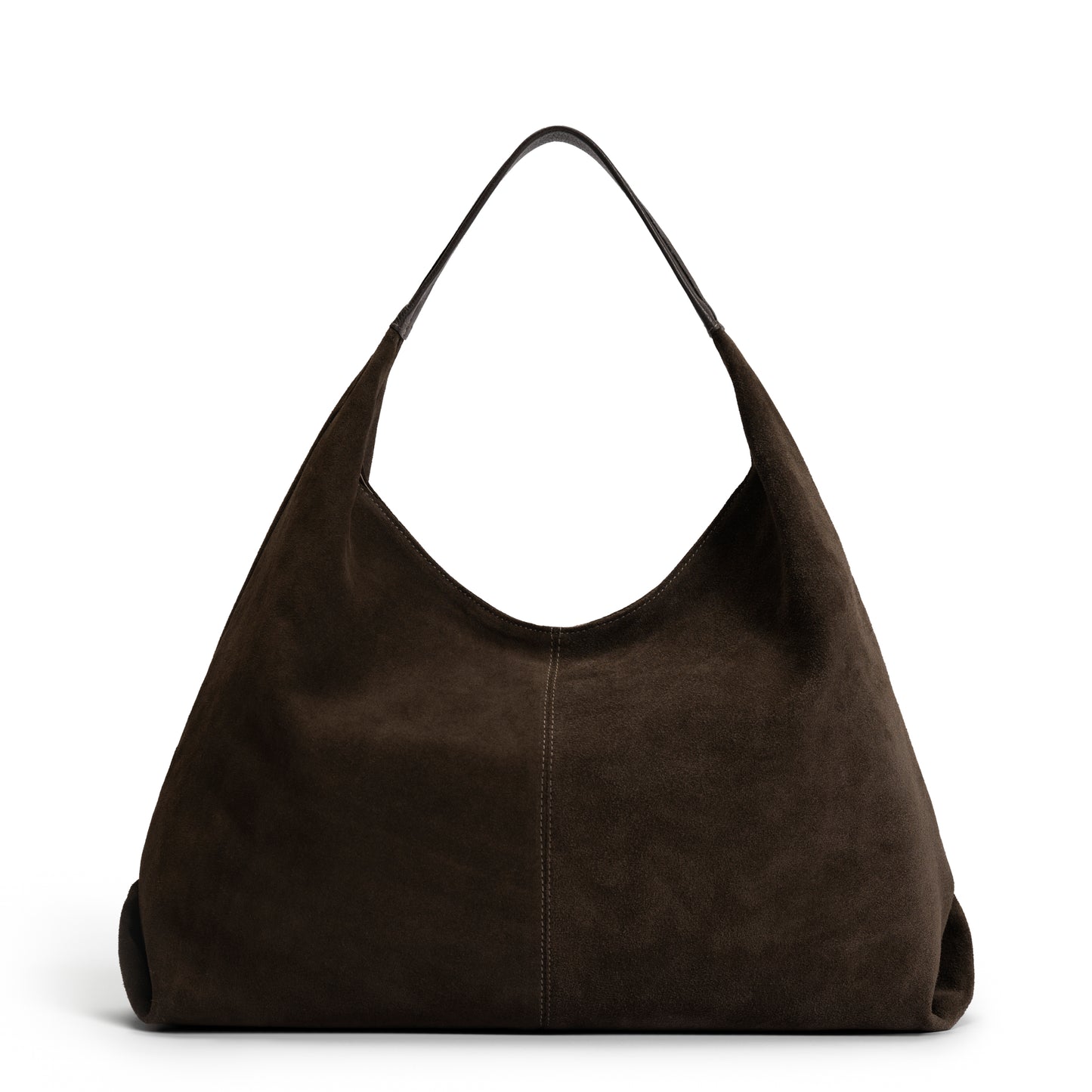 Honoré Grace dark brown suede shoulder bag - - Isabel Bernard