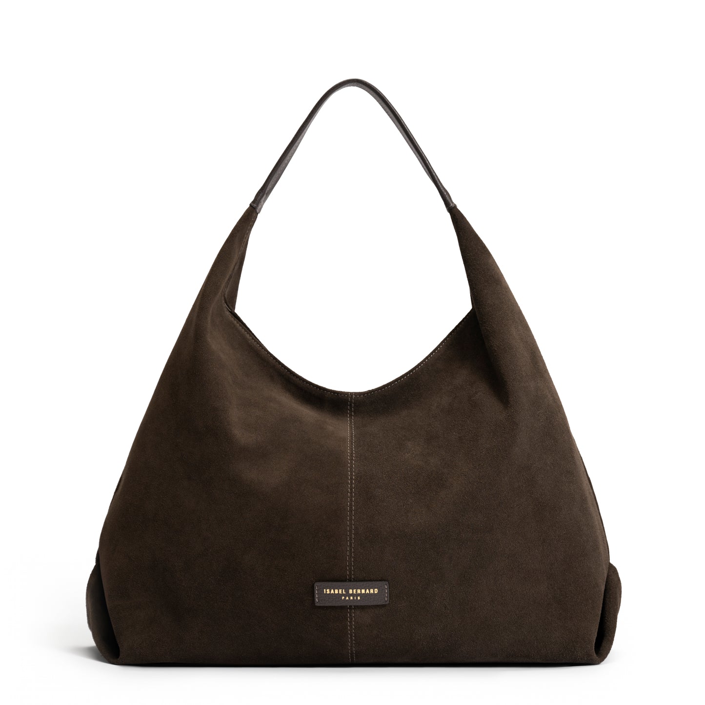 Honoré Grace dark brown suede shoulder bag - - Isabel Bernard