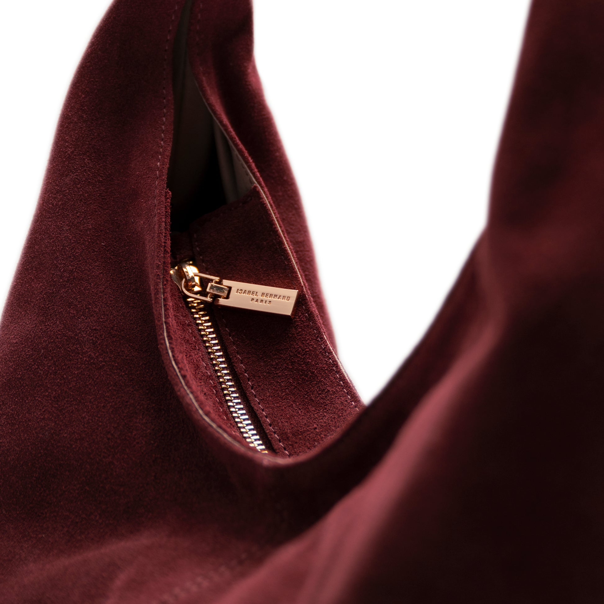 Honoré Grace dark bordeaux suede shoulder bag - - Isabel Bernard