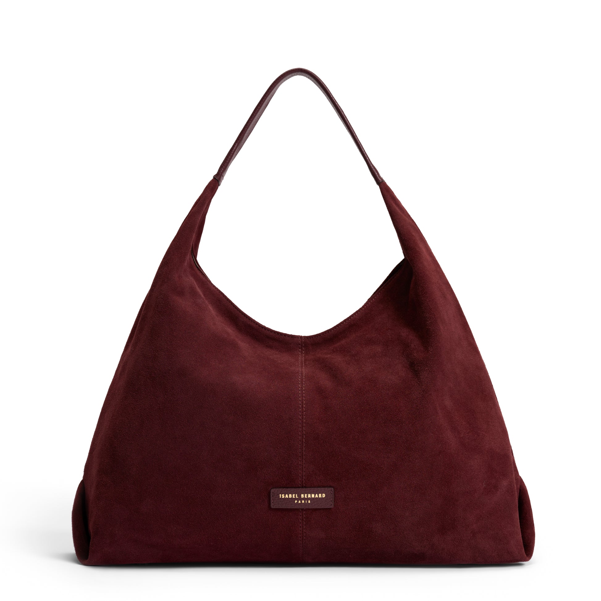 Honoré Grace dark bordeaux suede shoulder bag - - Isabel Bernard