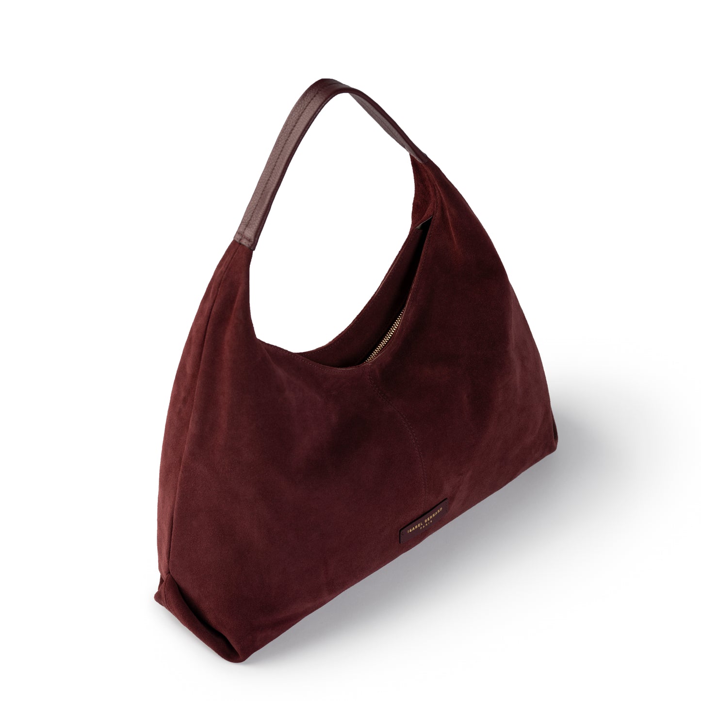 Honoré Grace dark bordeaux suede shoulder bag - - Isabel Bernard