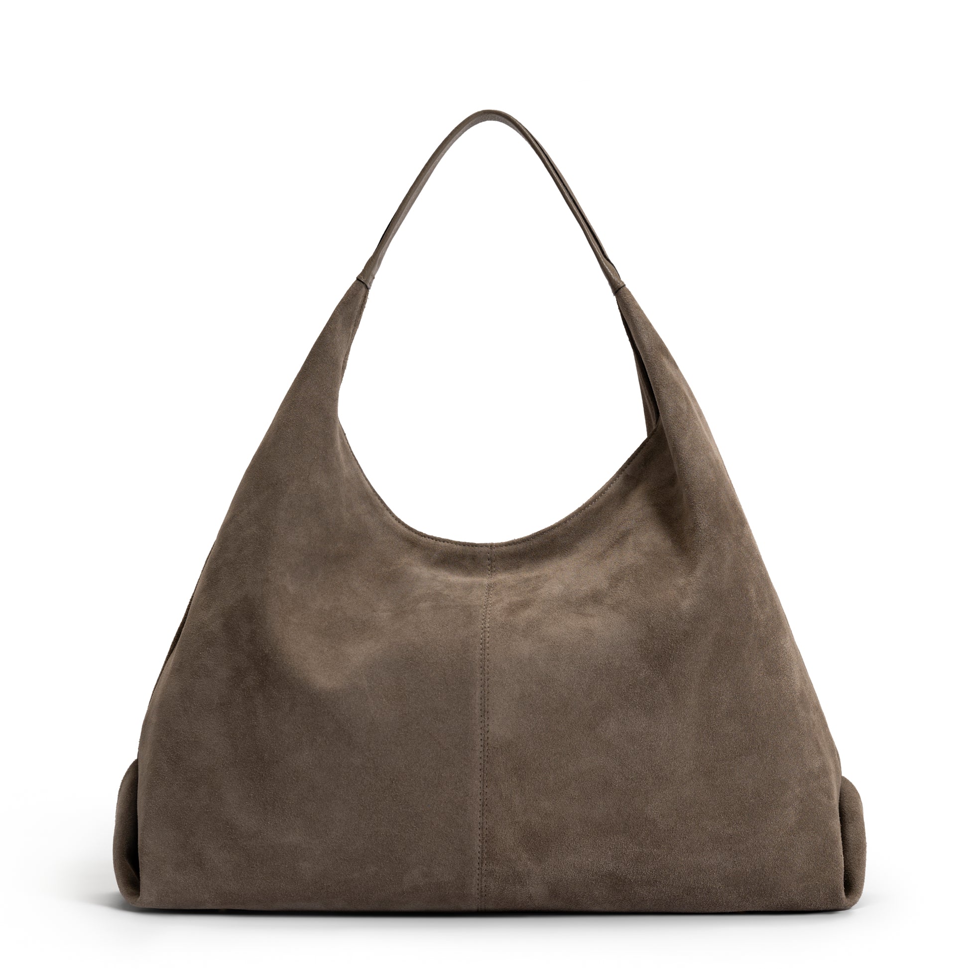 Honoré Grace taupe suede shoulder bag - - Isabel Bernard