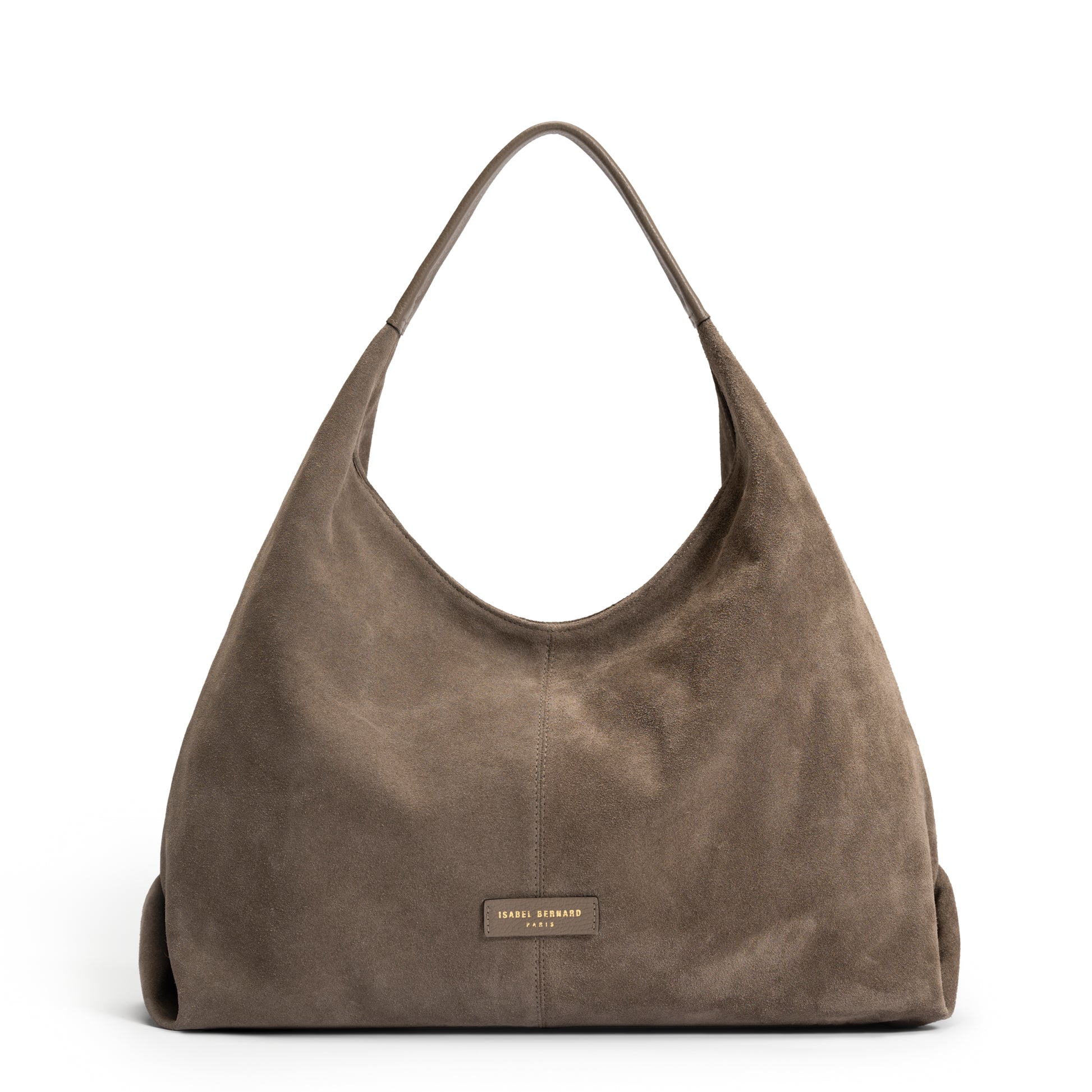 Honoré Grace taupe suede shoulder bag - - Isabel Bernard