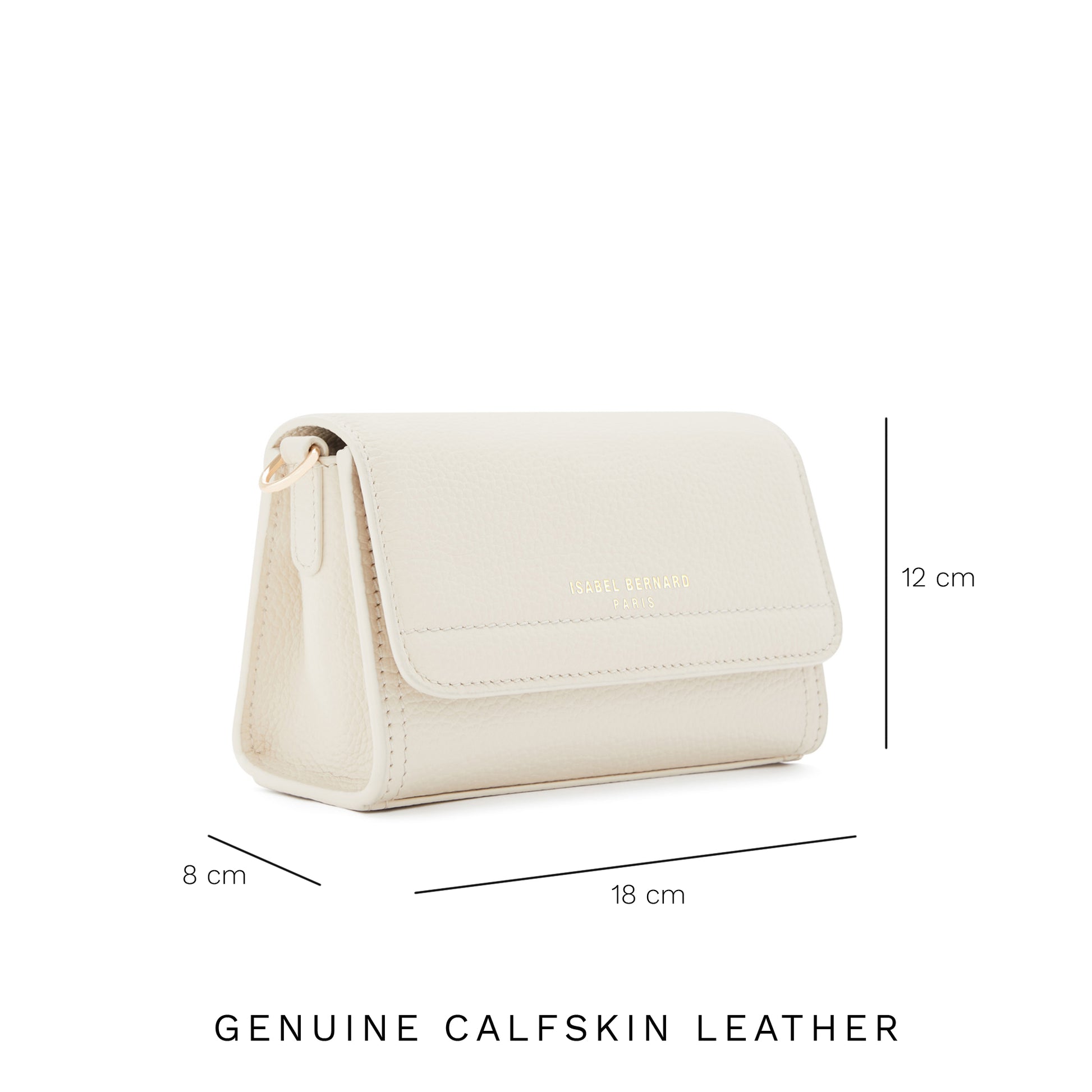 Femme Forte Kim cream calfskin leather crossbody bag -  - Isabel Bernard