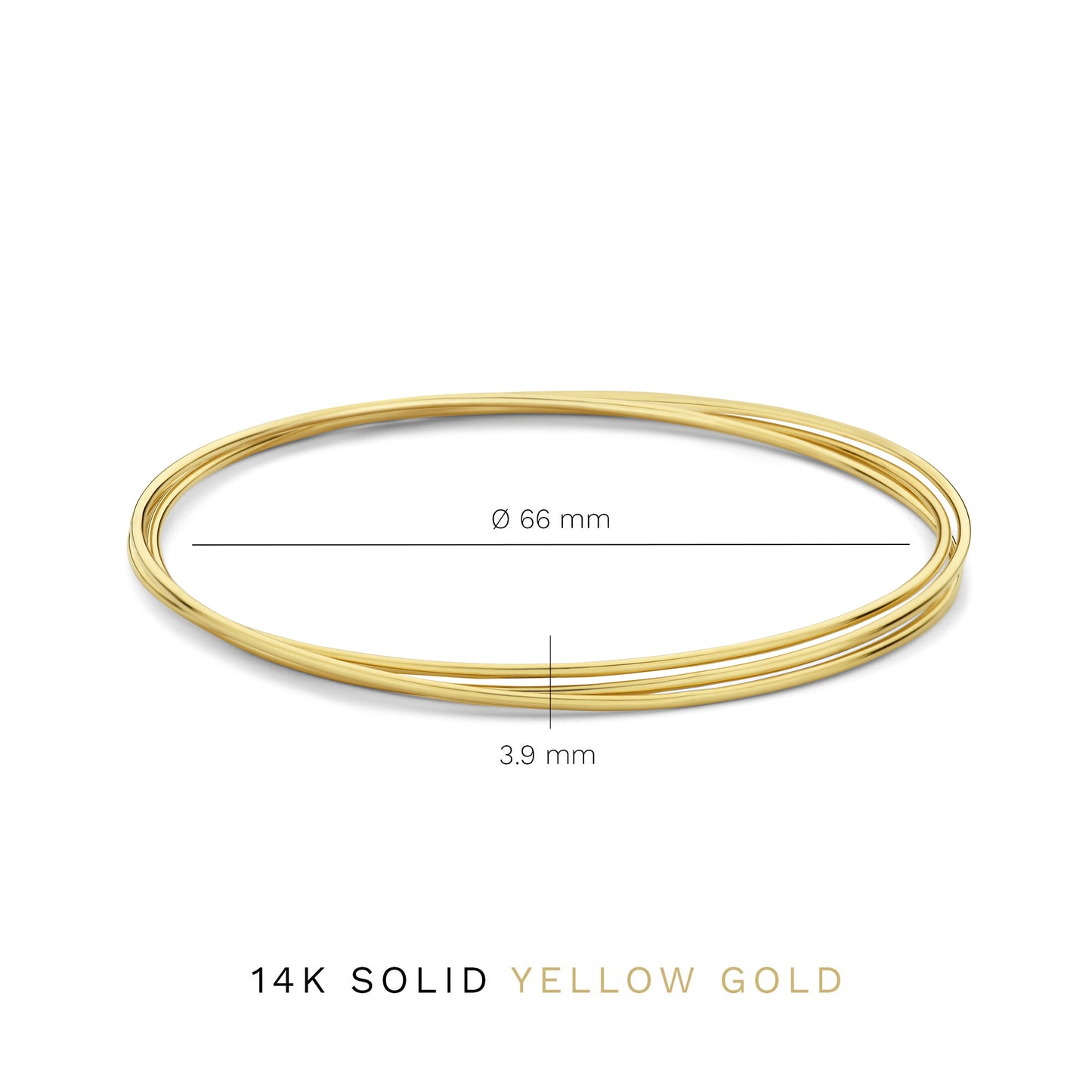 Cour d'Honneur Adora 14 karat gold bangles with 3 bracelets -  - Isabel Bernard