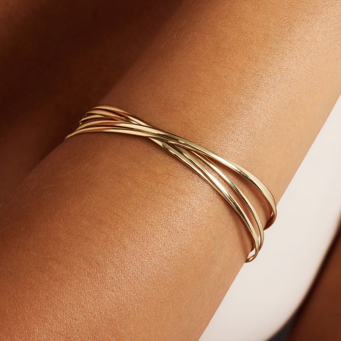 Rivoli Méline 14 karat gold bangles with 5 bracelets - - Isabel Bernard