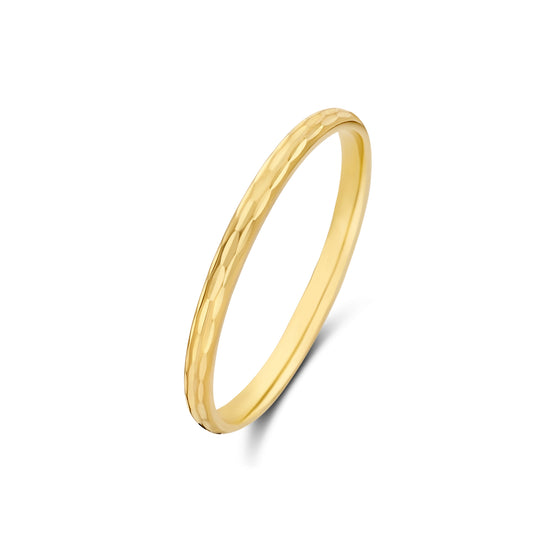 Rivoli Laura 14 karat gold ring with diamond cut -  - Isabel Bernard