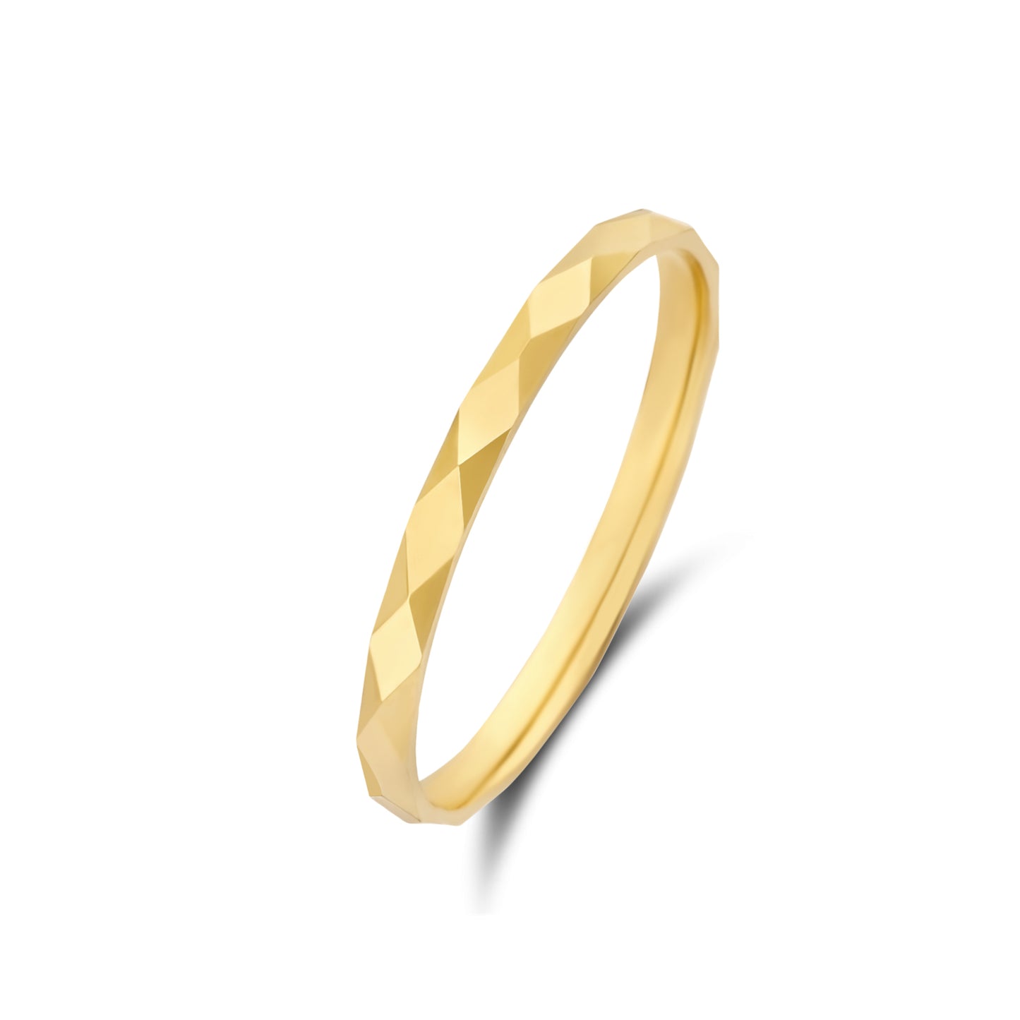 Rivoli Laura 14 karat gold ring with diamond cut -  - Isabel Bernard