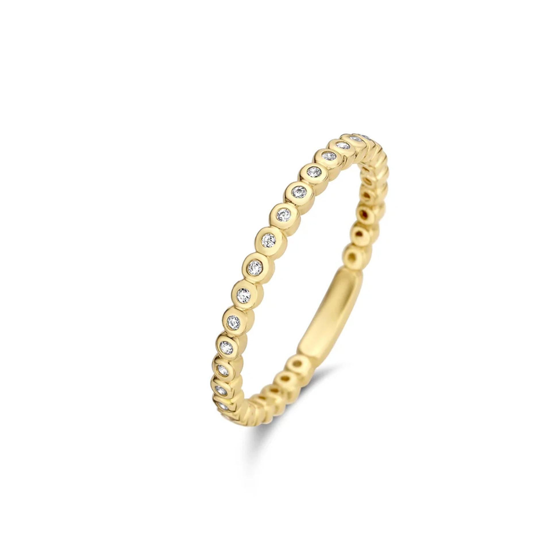 Rivoli Aélys 14 karat gold ring with zirconia stones -  - Isabel Bernard