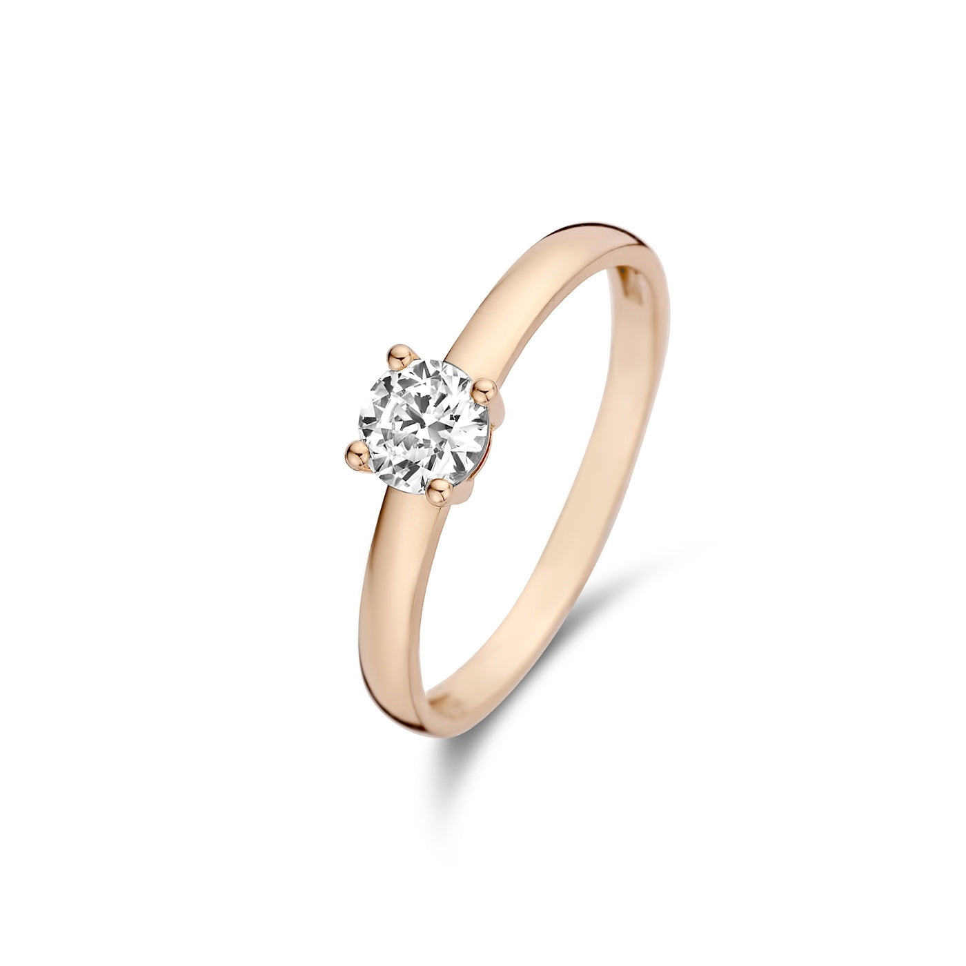 La Concorde Soleil 14 karat rose gold ring with zirconia stone -  - Isabel Bernard