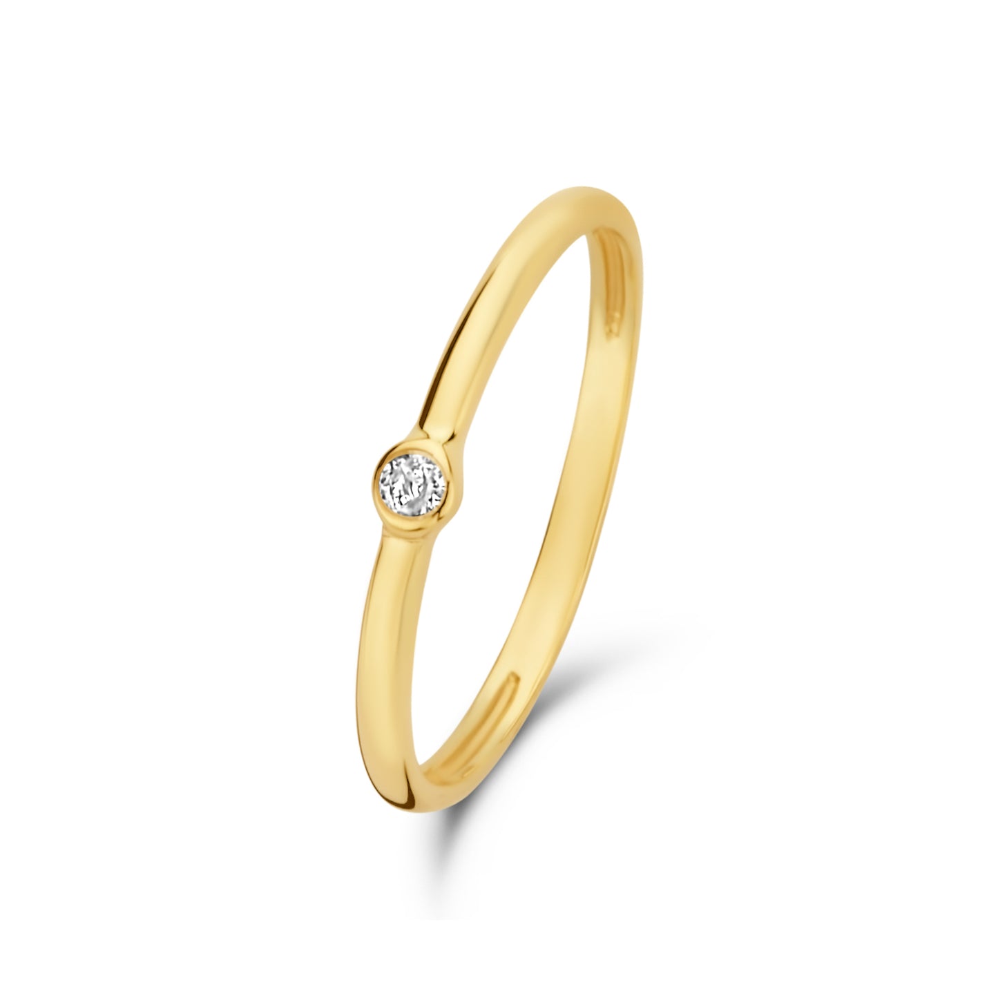 Rivoli Aélys 14 karat gold stacking ring with zirconia stone -  - Isabel Bernard