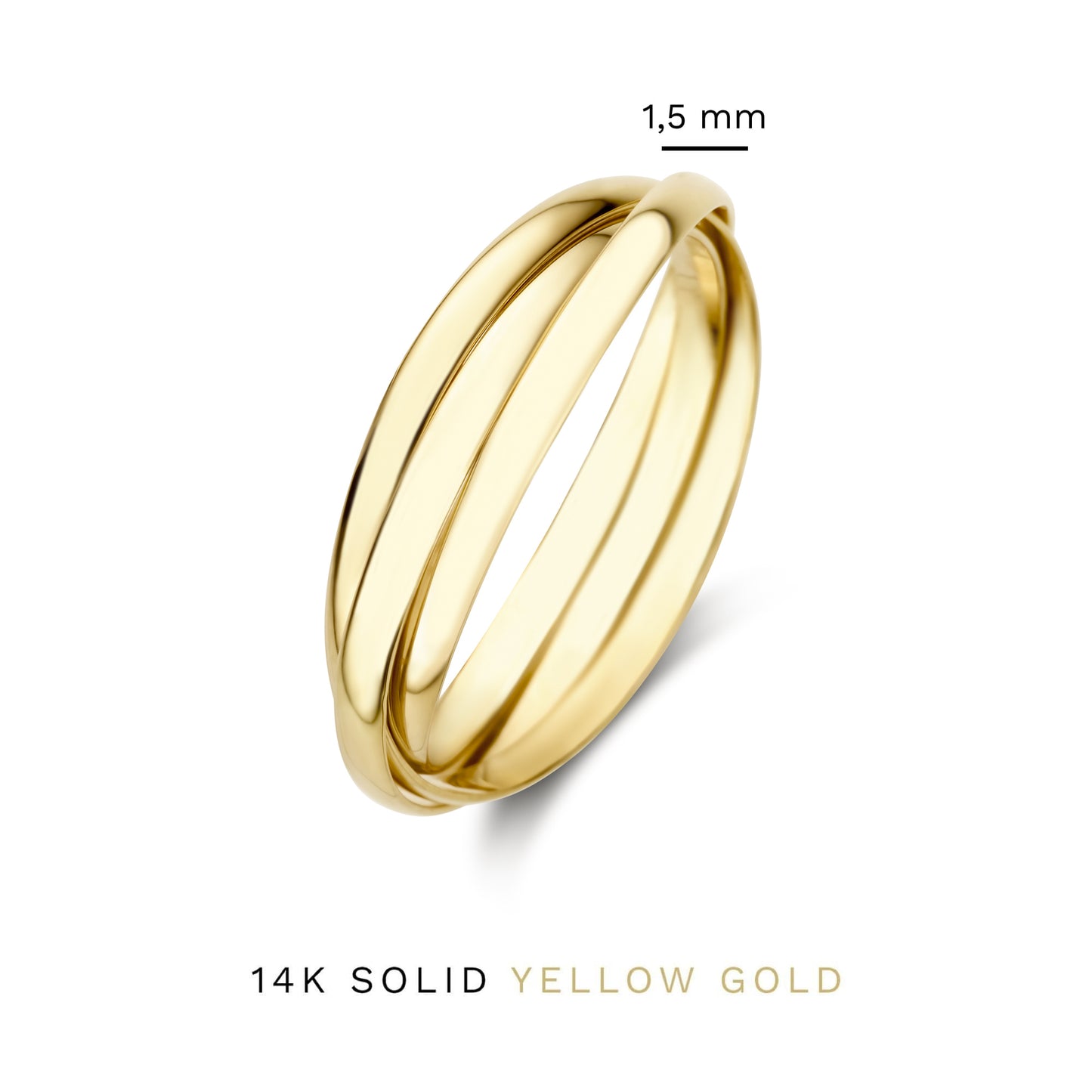 Rivoli Méline 14 karat gold trinity ring -  - Isabel Bernard