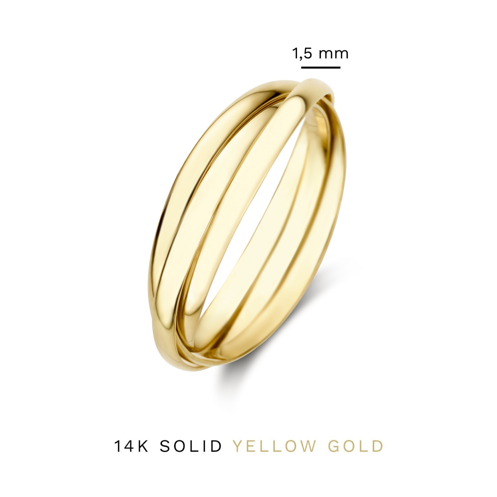 Rivoli Méline 14 karat gold trinity ring -  - Isabel Bernard