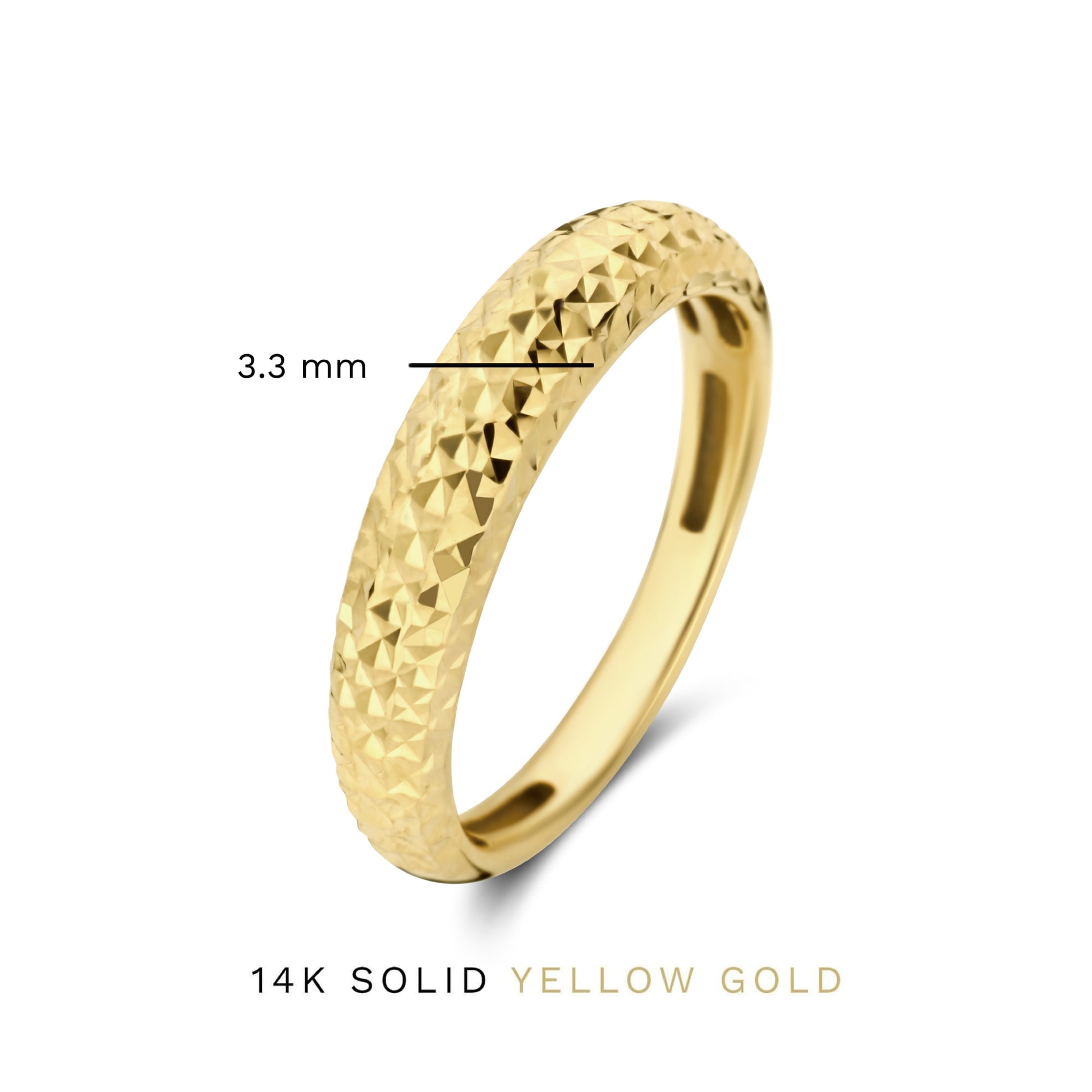 Rivoli Laura 14 karat gold ring with diamond cut -  - Isabel Bernard