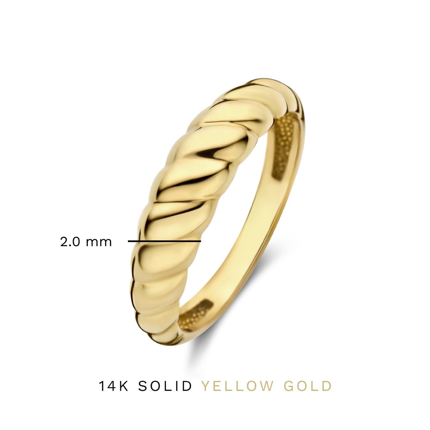 Aidee Elodie 14 karat gold ring with twist -  - Isabel Bernard