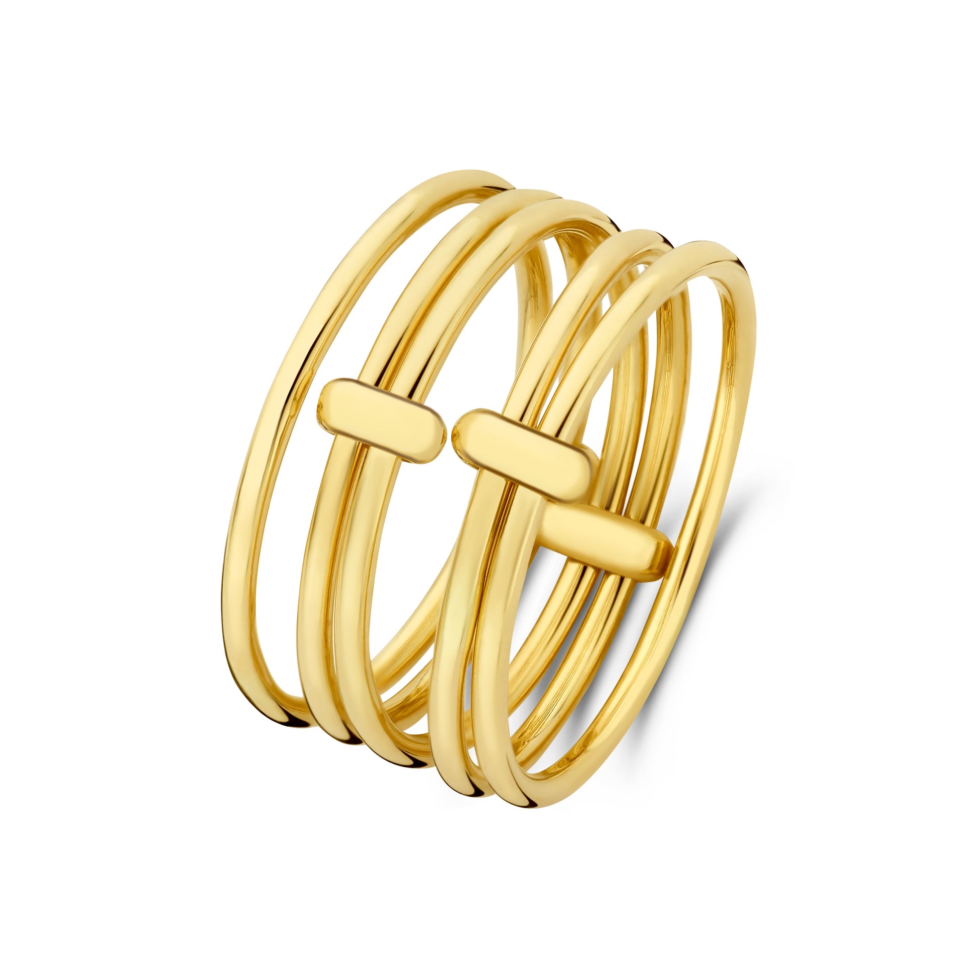 Cour d'Honneur Adora 14 karat golden 5-piece multiring - - Isabel Bernard