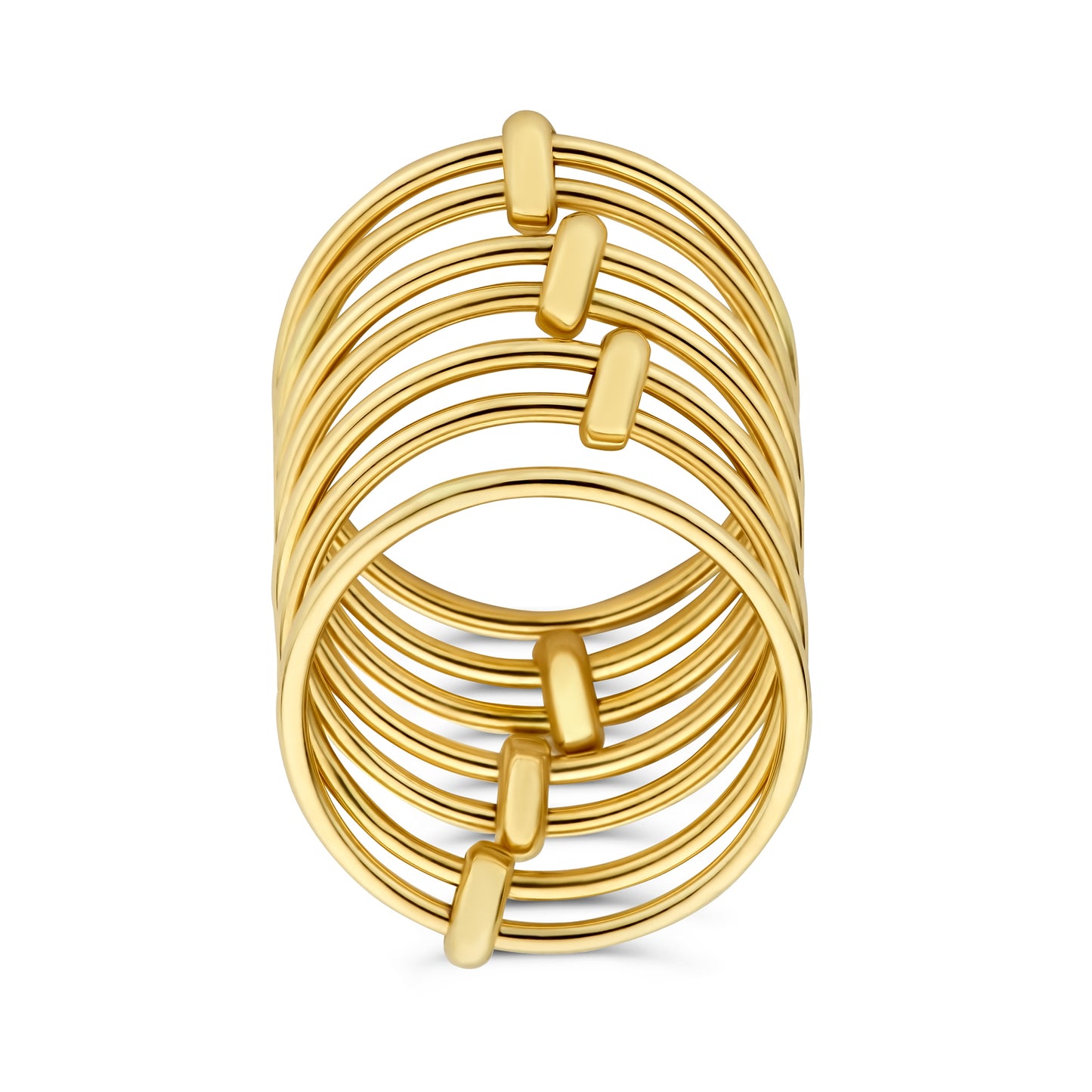 Cour d'Honneur Adora 14 karat golden 7-piece multiring - - Isabel Bernard