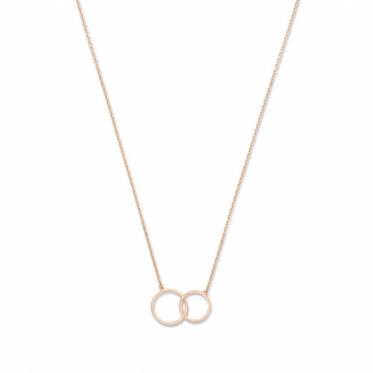 La Concorde Loulou 14 karat rose gold collier with two rings -  - Isabel Bernard