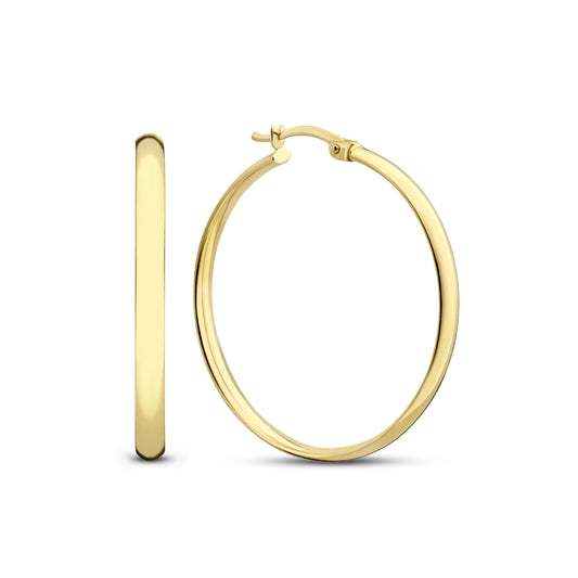 Rivoli Estrella 14 karat gold hoop earrings (30 mm) -  - Isabel Bernard