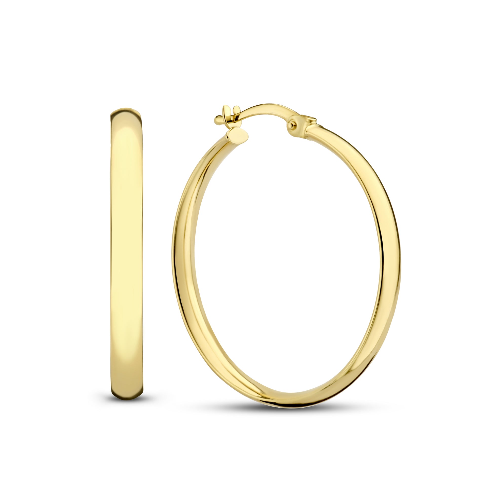 Rivoli Estrella 14 karat gold hoop earrings (25 mm) -  - Isabel Bernard