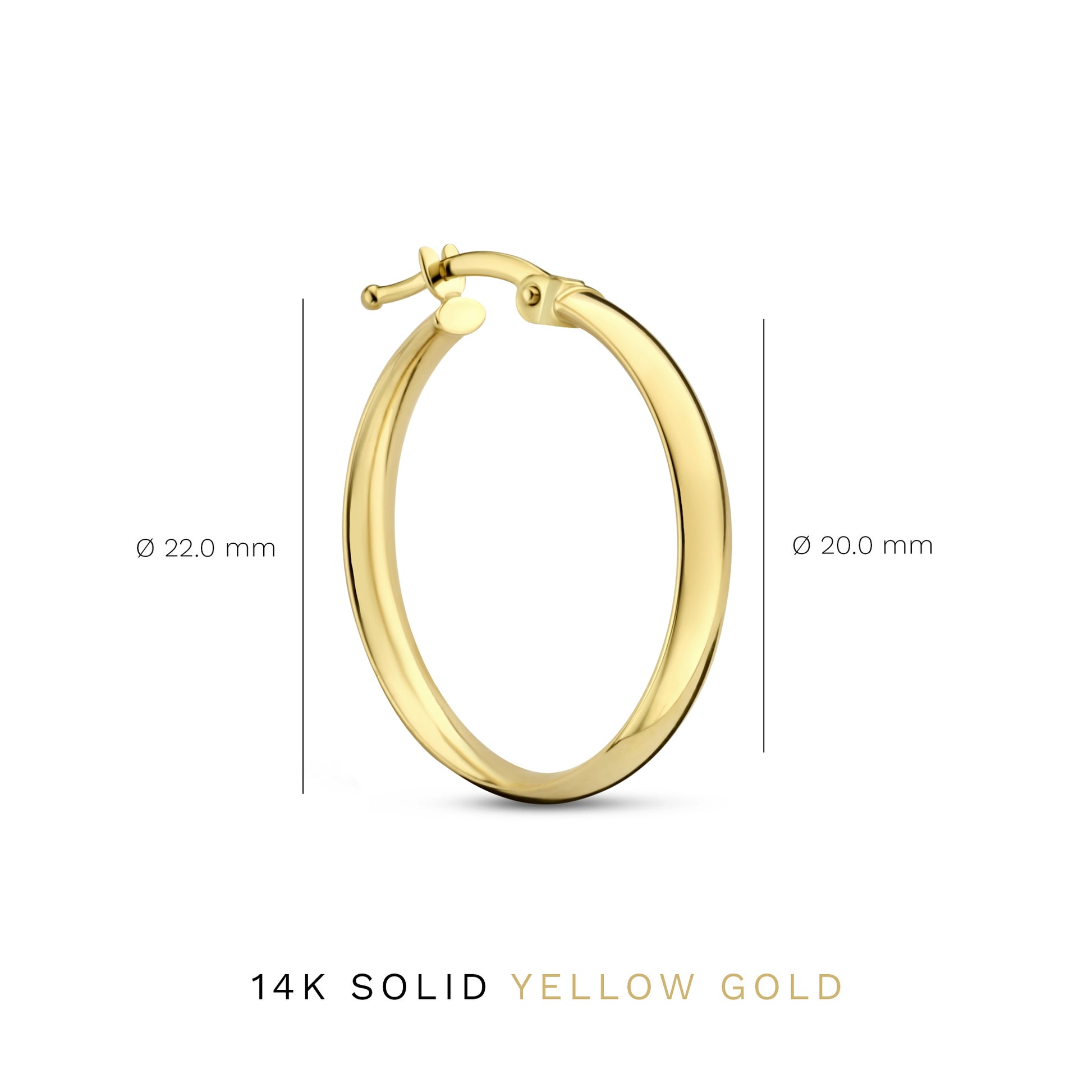 Rivoli Estrella 14 karat gold hoop earrings (20 mm) -  - Isabel Bernard