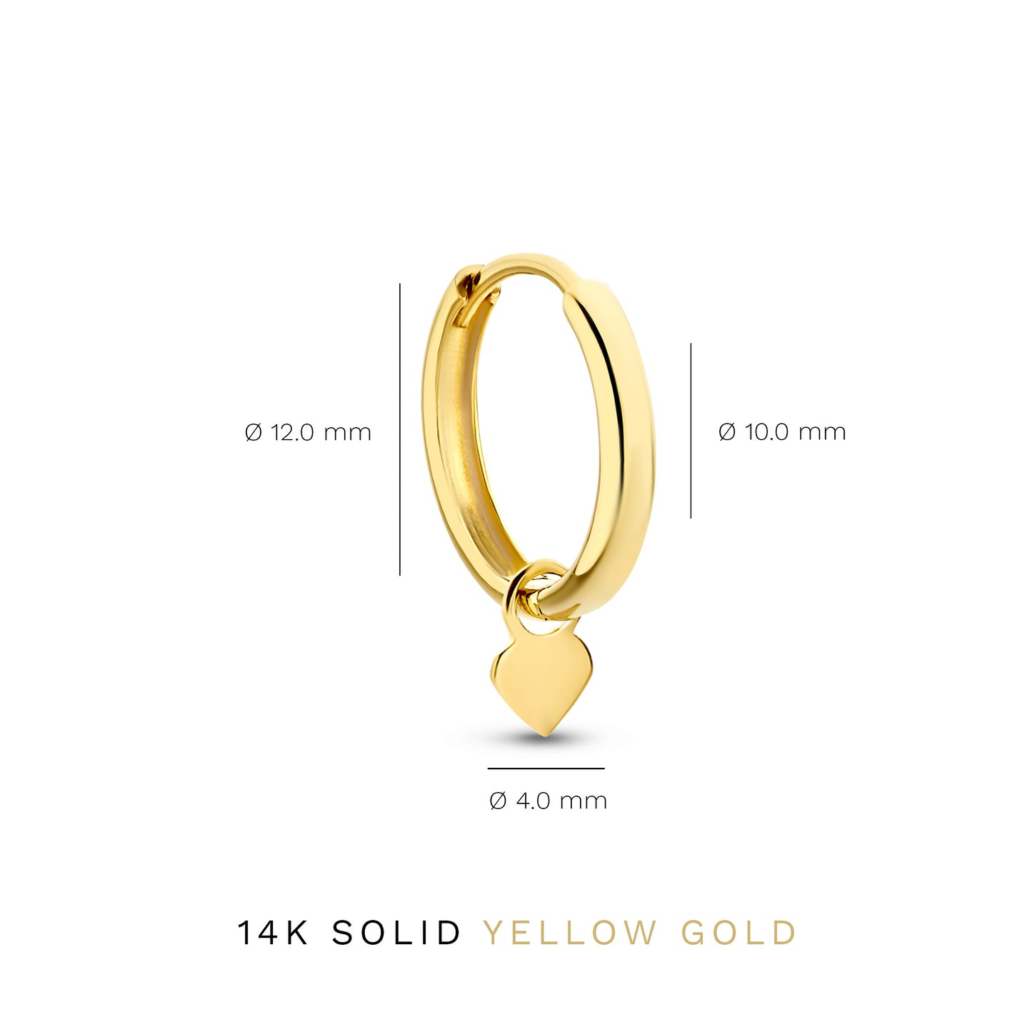 Belleville Amore 14 karat gold hoop earrings with heart -  - Isabel Bernard