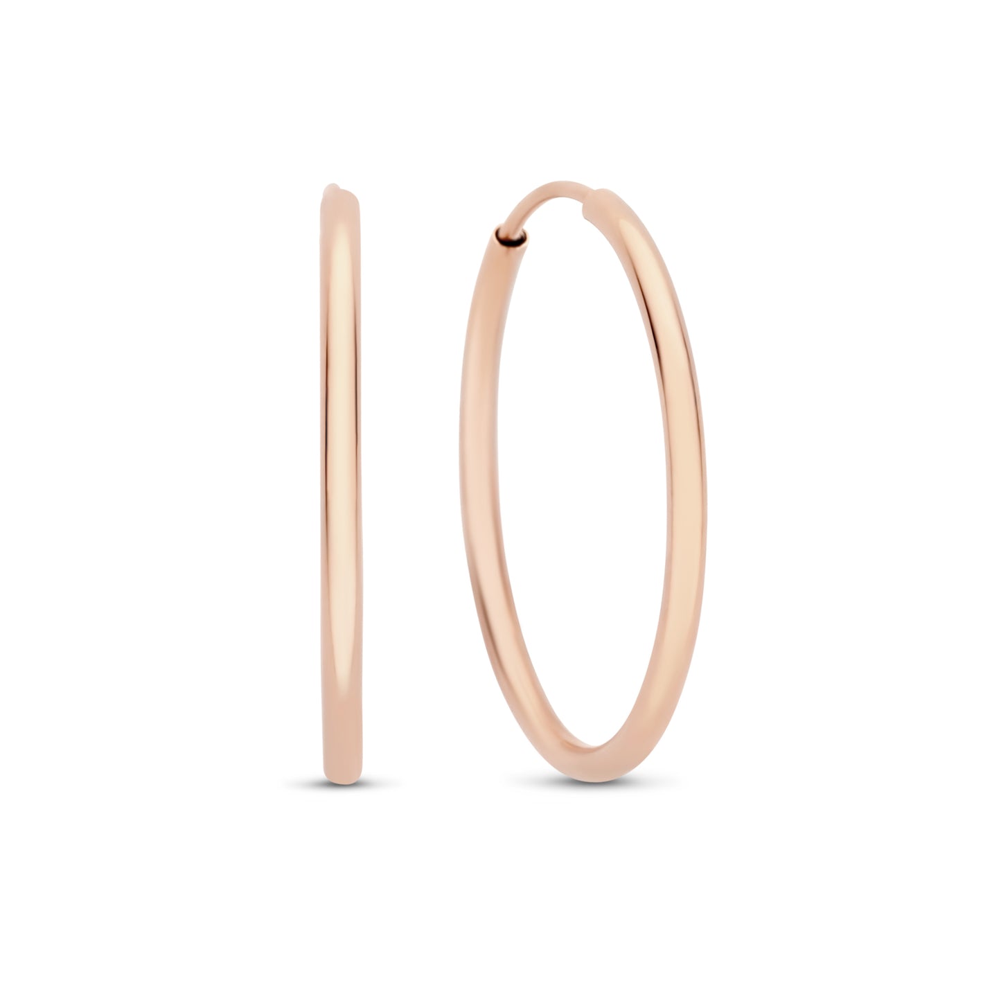 La Concorde Cerise 14 karat rose gold hoop earrings (20 mm) - - Isabel Bernard