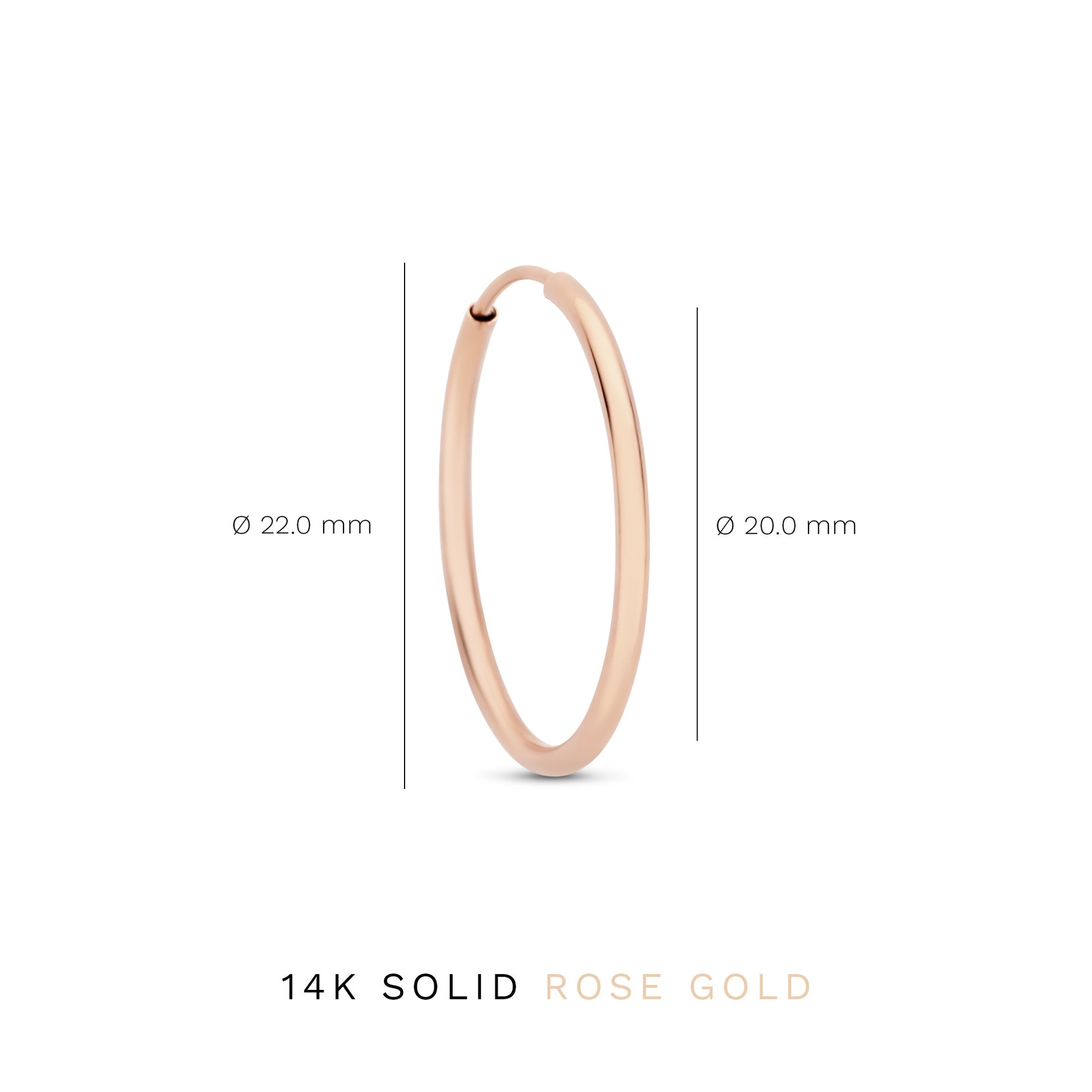 La Concorde Cerise 14 karat rose gold hoop earrings (20 mm) - - Isabel Bernard