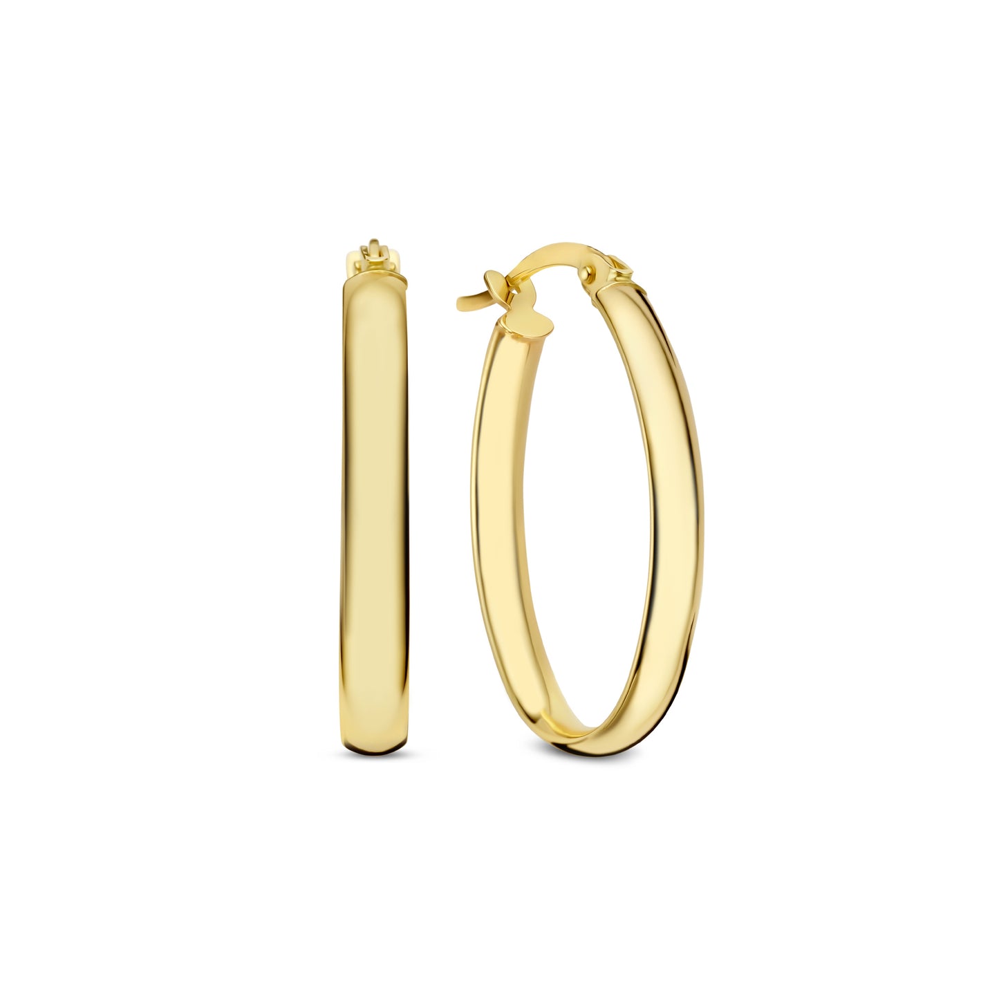 Rivoli Flori 14 karat gold hoop earrings (22 mm) - - Isabel Bernard