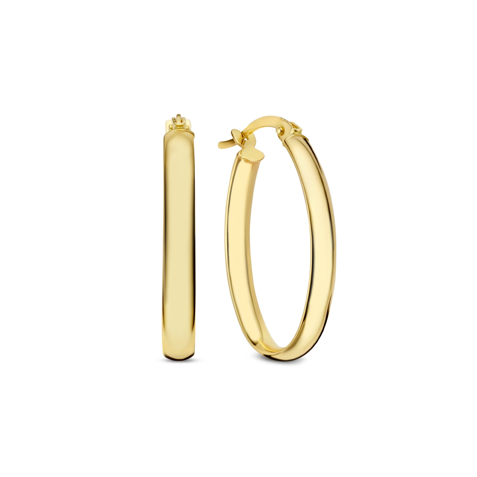 Rivoli Flori 14 karat gold hoop earrings (22 mm) - - Isabel Bernard