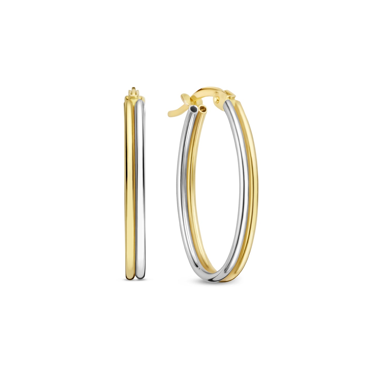 Rivoli Flori 14 karat gold hoop earrings (22 mm) - - Isabel Bernard