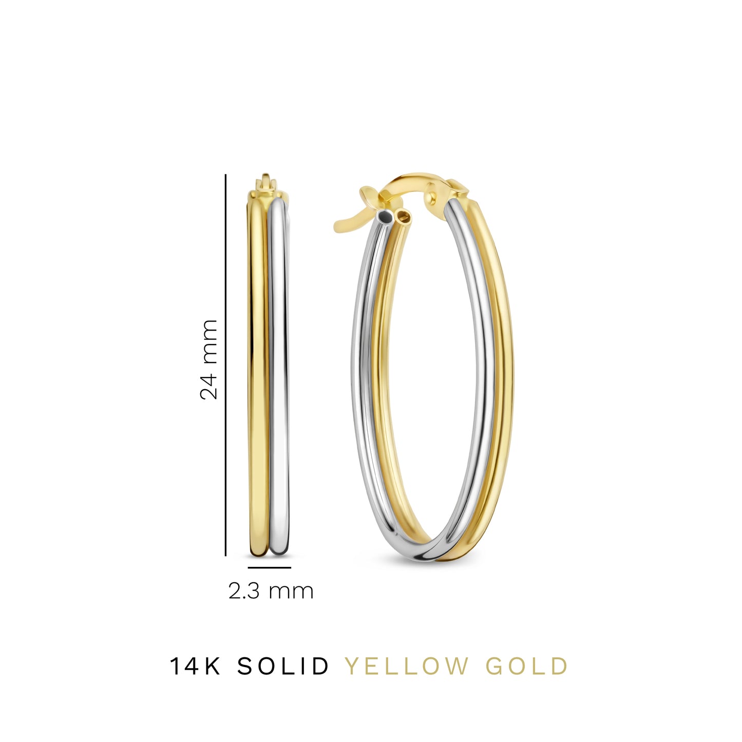 Rivoli Flori 14 karat gold hoop earrings (22 mm) - - Isabel Bernard