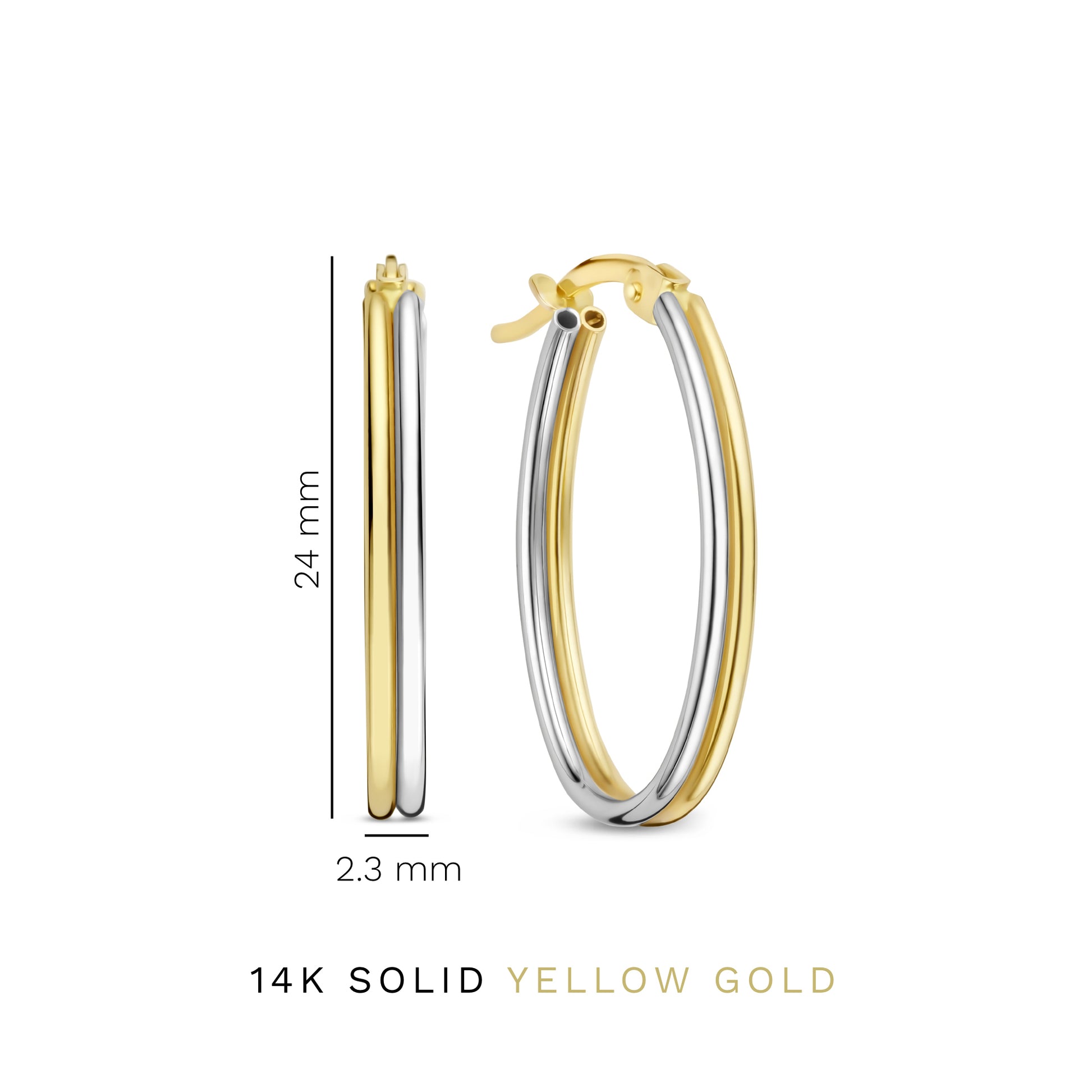 Rivoli Flori 14 karat gold hoop earrings (22 mm) - - Isabel Bernard