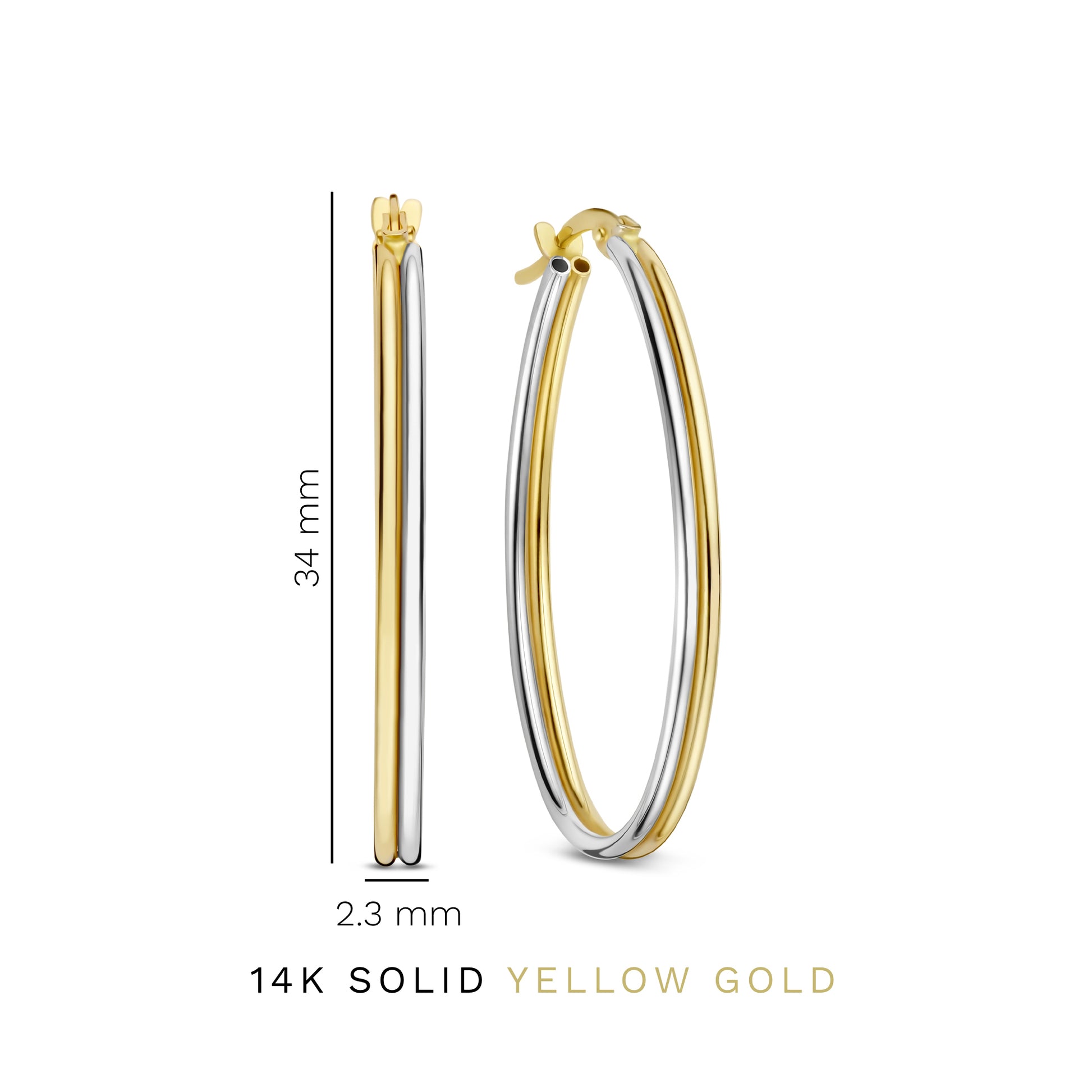 Rivoli Flori 14 karat gold hoop earrings (32 mm) - - Isabel Bernard