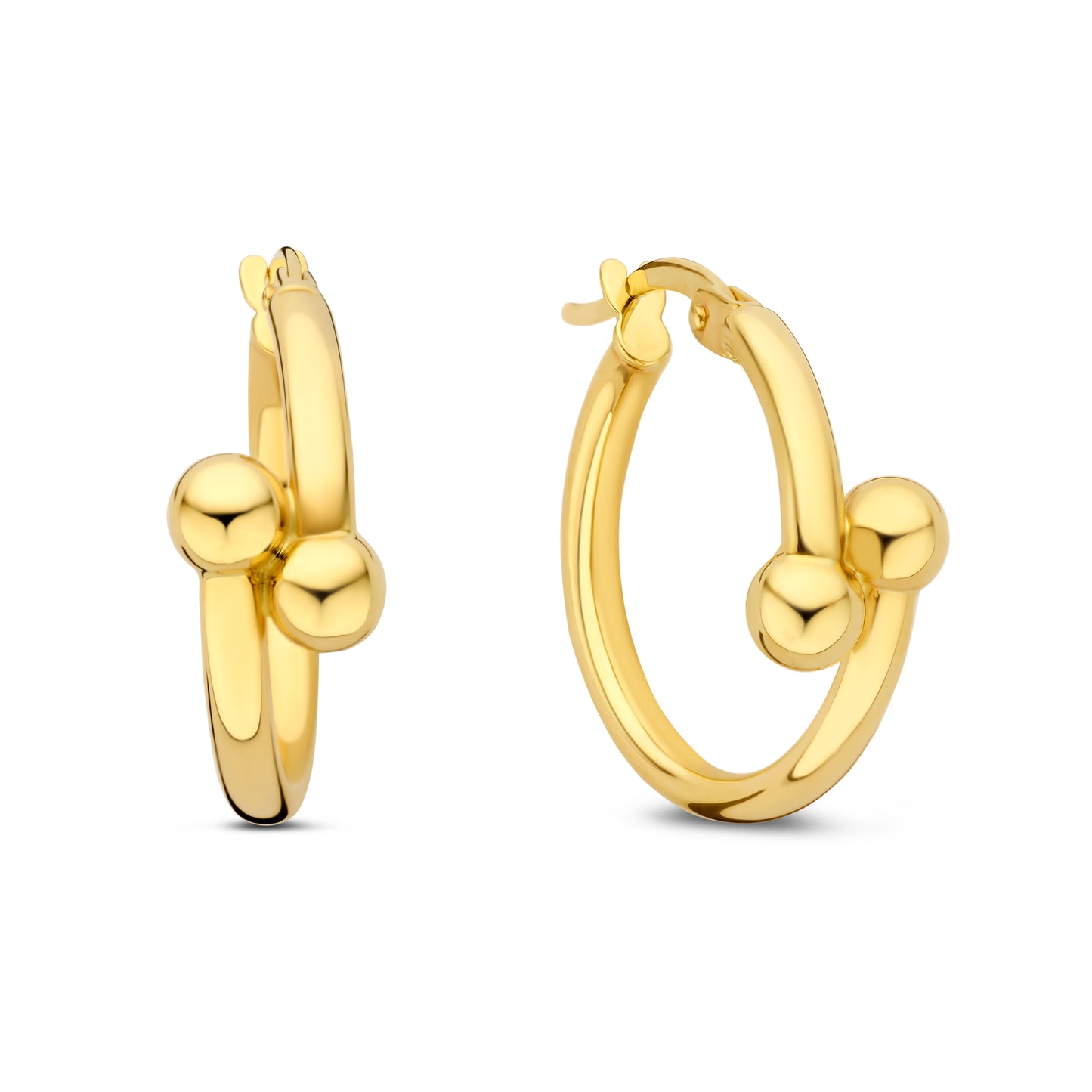 Monceau Mirell 14 karat gold hoop earrings (16.5 mm) -  - Isabel Bernard