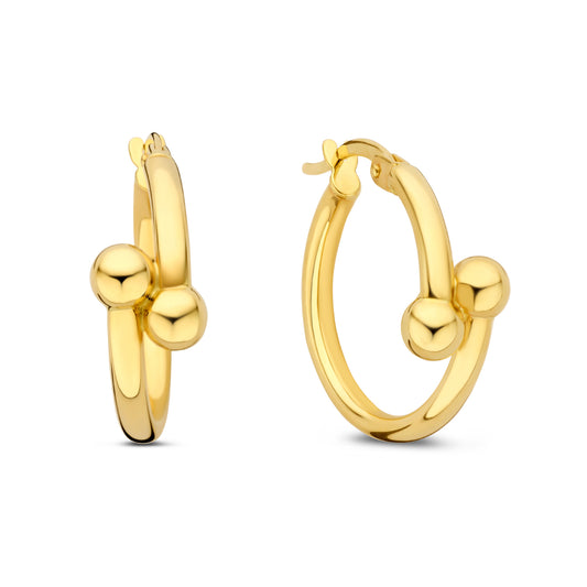 Monceau Mirell 14 karat gold hoop earrings (16.5 mm) -  - Isabel Bernard