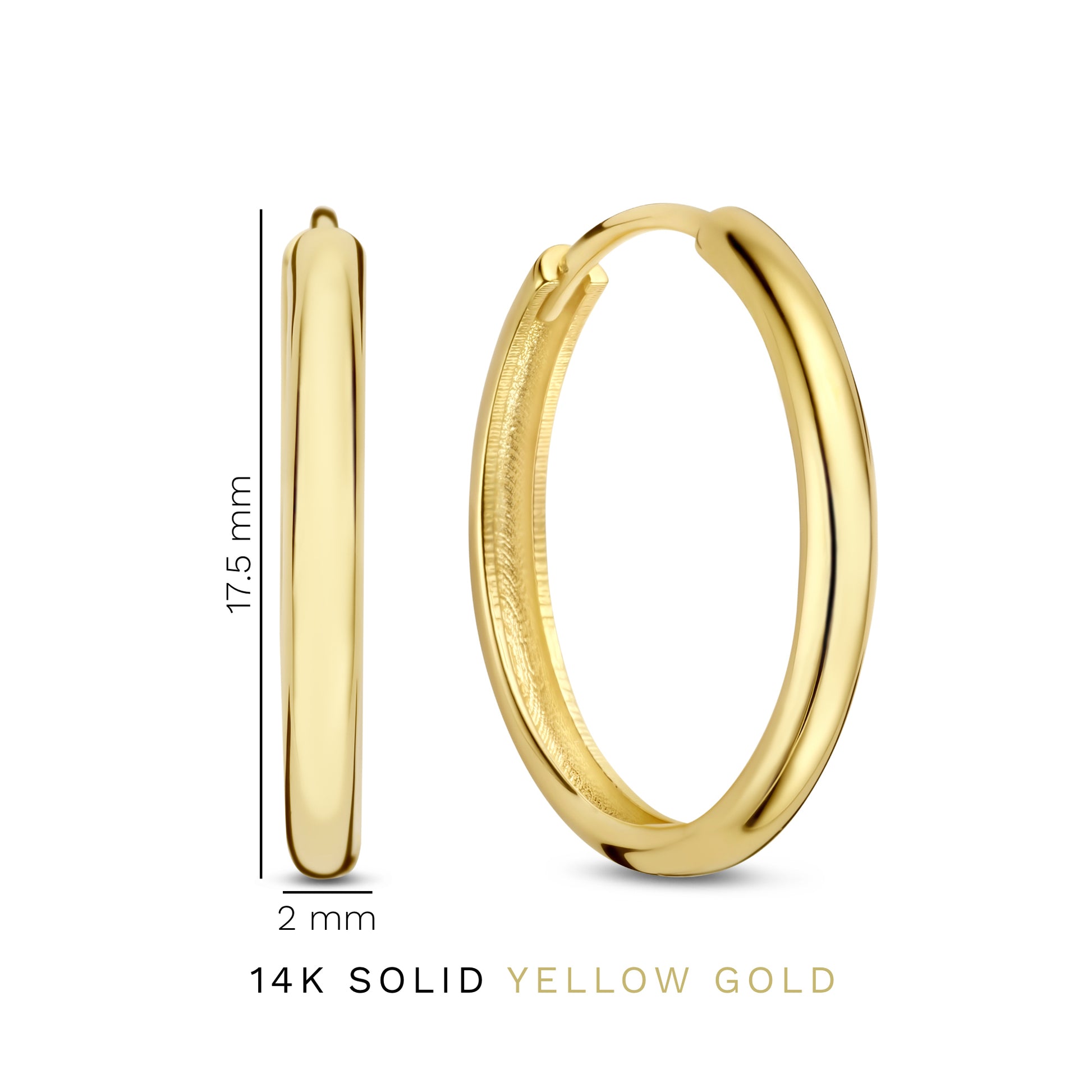 Rivoli Morgane 14 karat gold hoop earrings (15.5 mm) - - Isabel Bernard