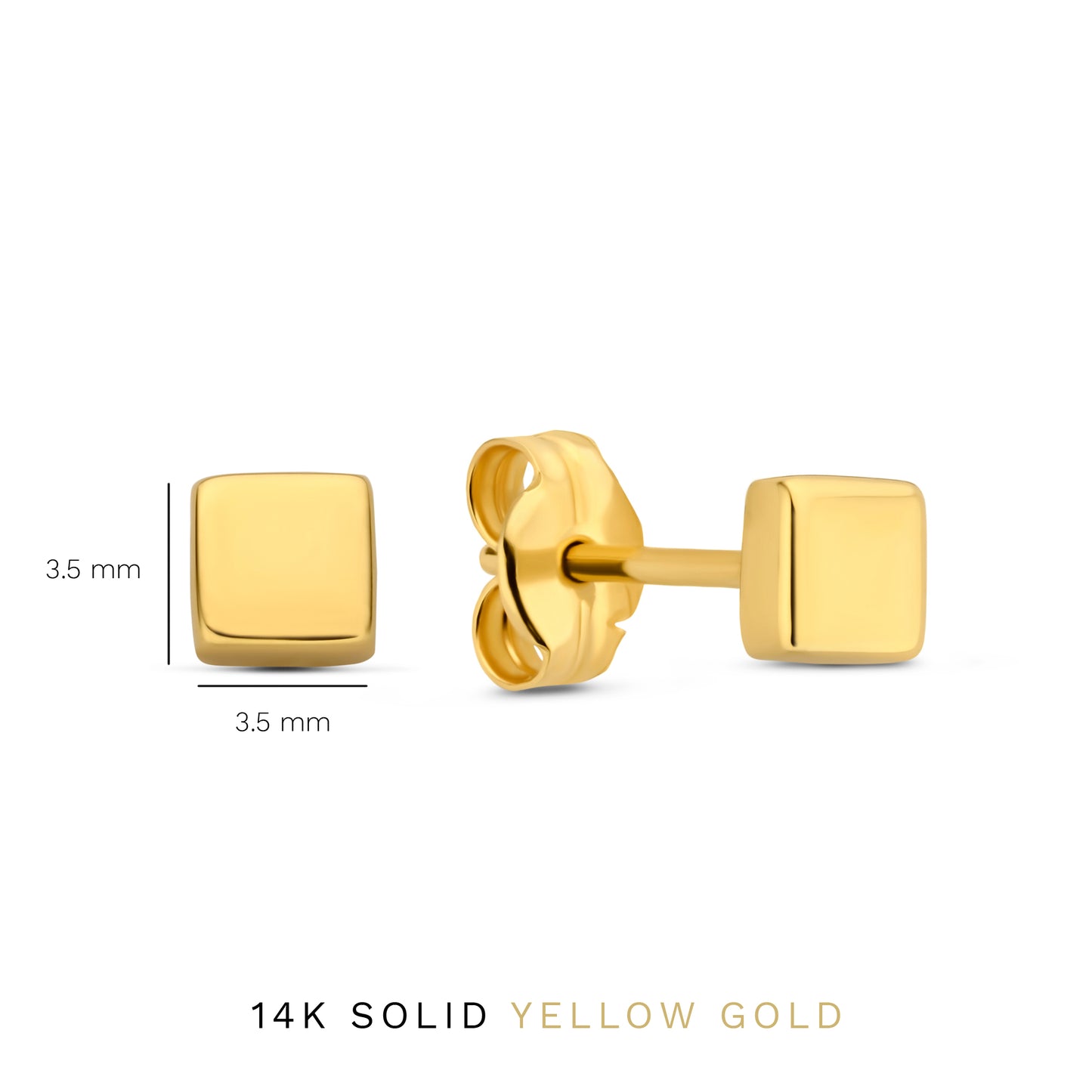 Monceau Gabrielle 14 karat gold square ear studs -  - Isabel Bernard