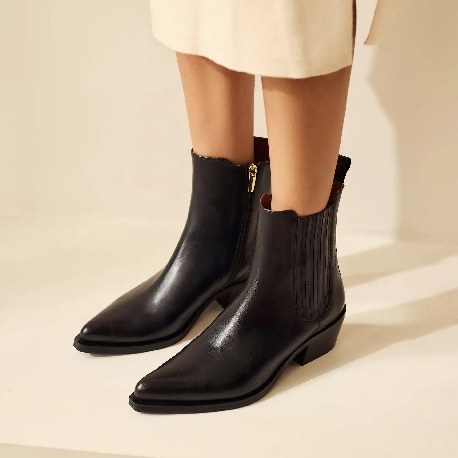 Vendôme Amandine black calfskin leather boots -  - Isabel Bernard