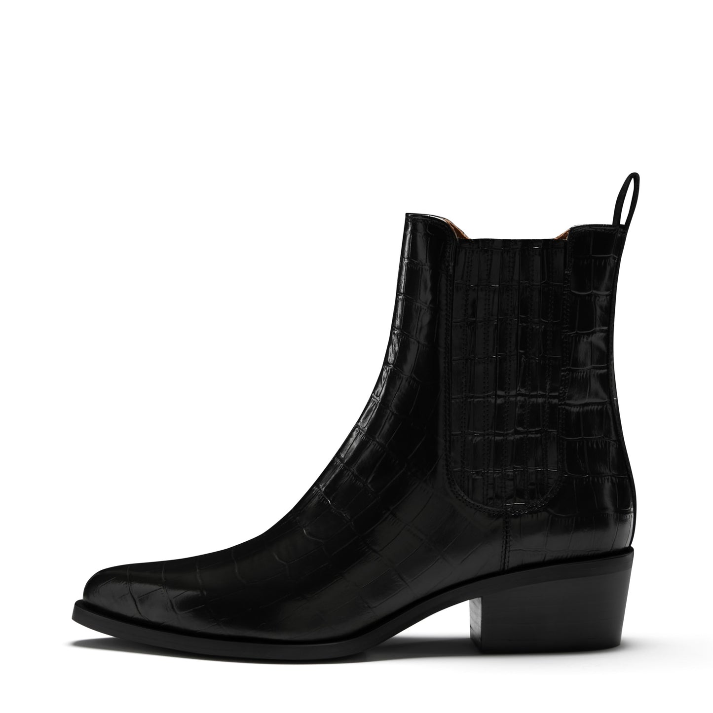 Vendôme Amandine croco black calfskin leather boots -  - Isabel Bernard